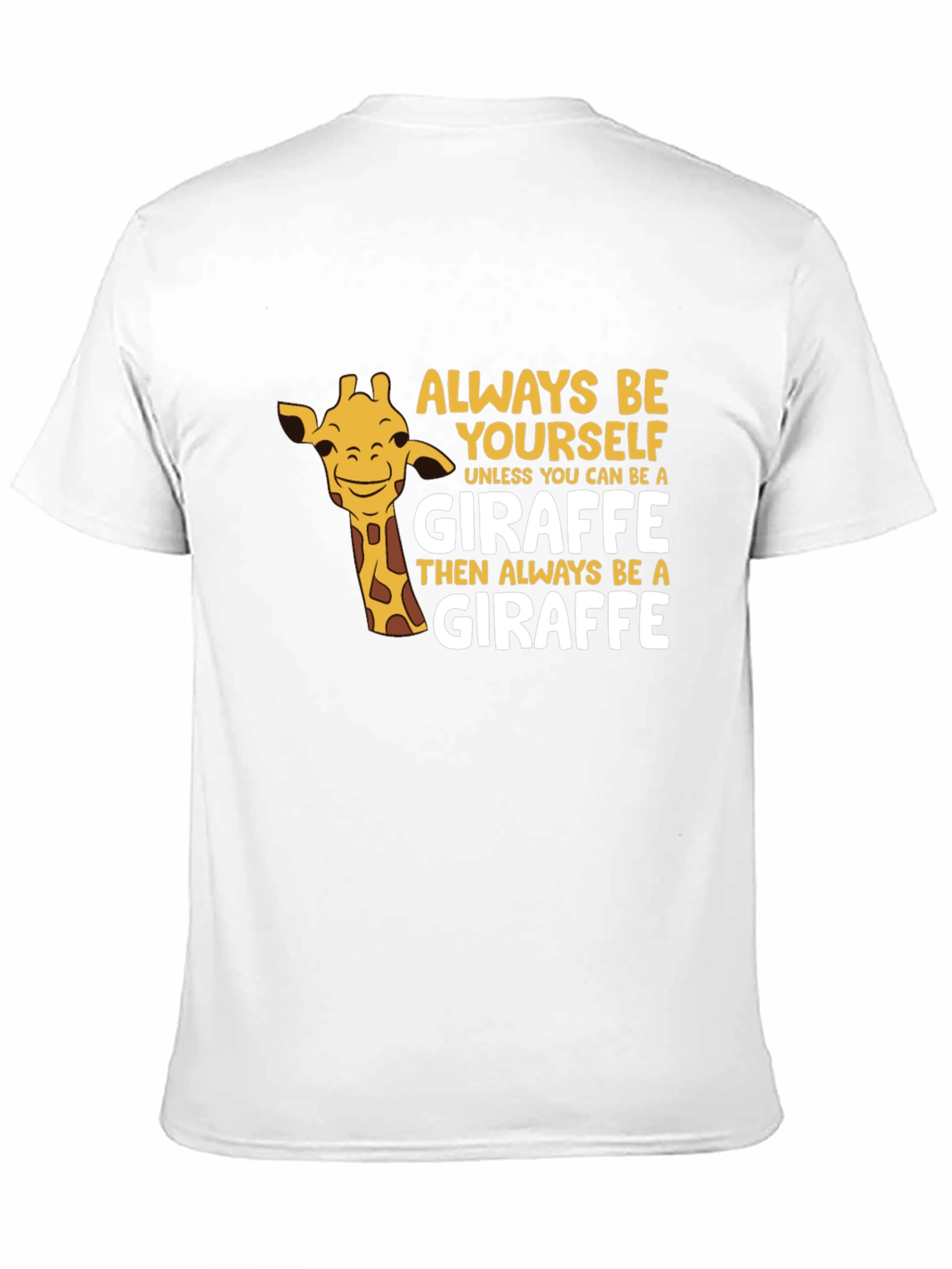 Black Always Be Yourself Giraffe T-Shirt - Funny Animal Tee view 11