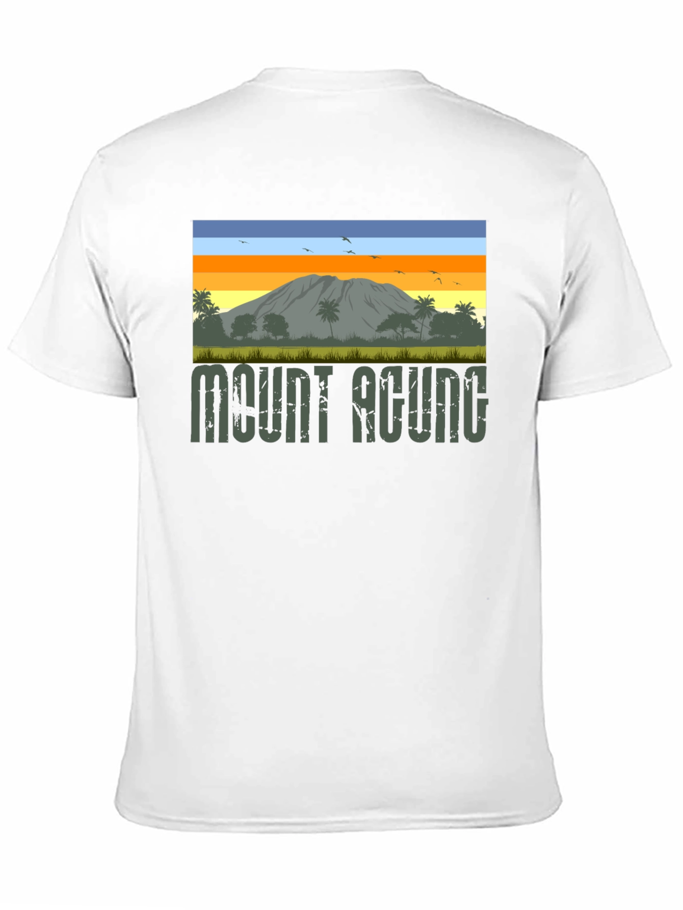 Black Mount Agung Graphic Tee - Nature Inspired T-Shirt view 11