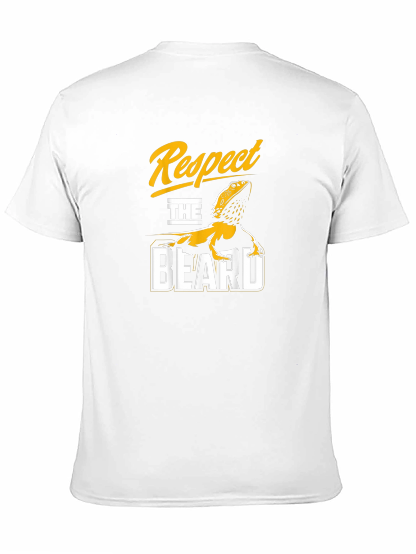 Black Respect the Beard T-Shirt - Bearded Dragon Design view 11
