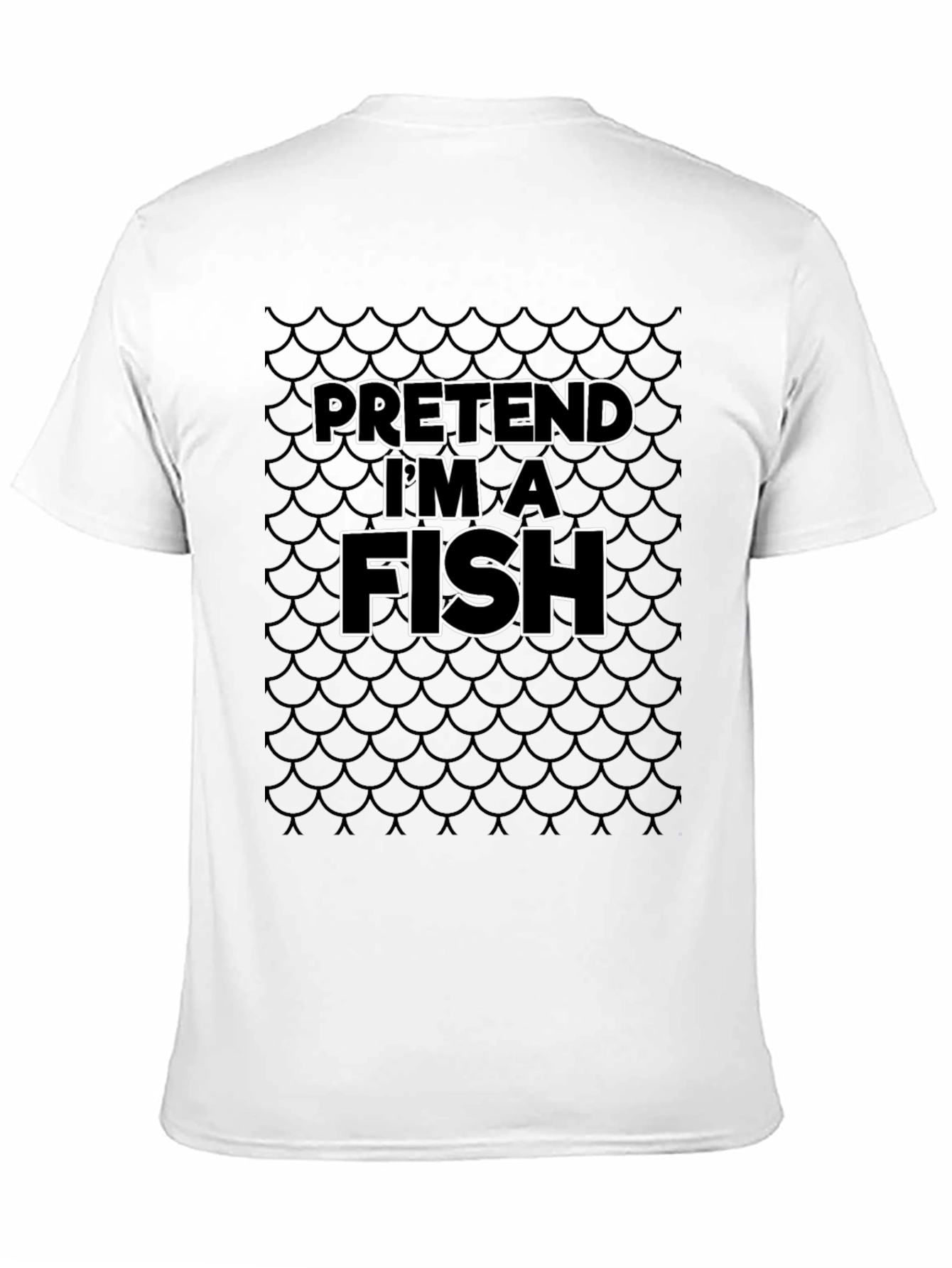 Black Pretend I'm A Fish Black T-Shirt view 11