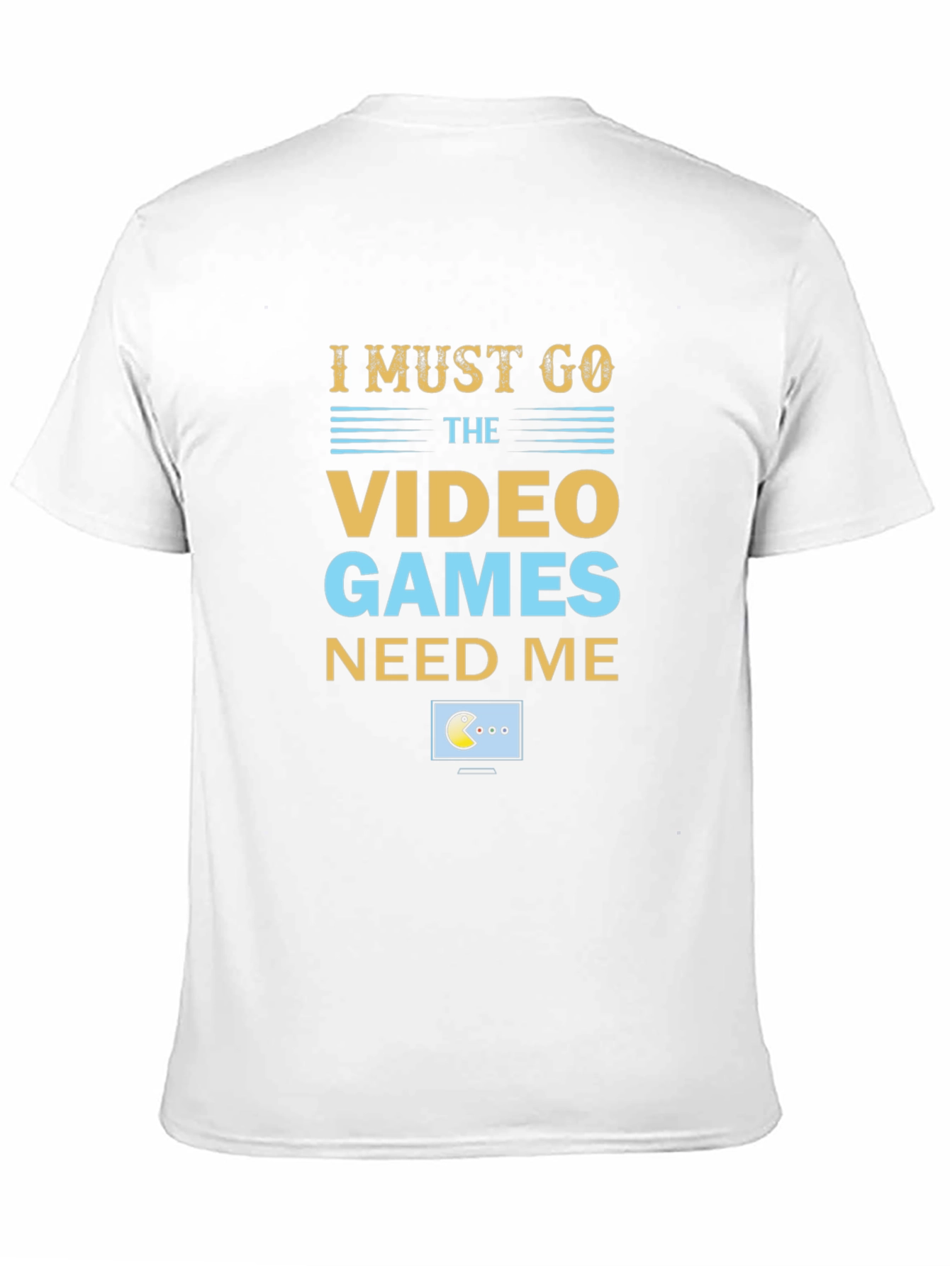 Black I Must Go Video Games Men's T-Shirt view 11
