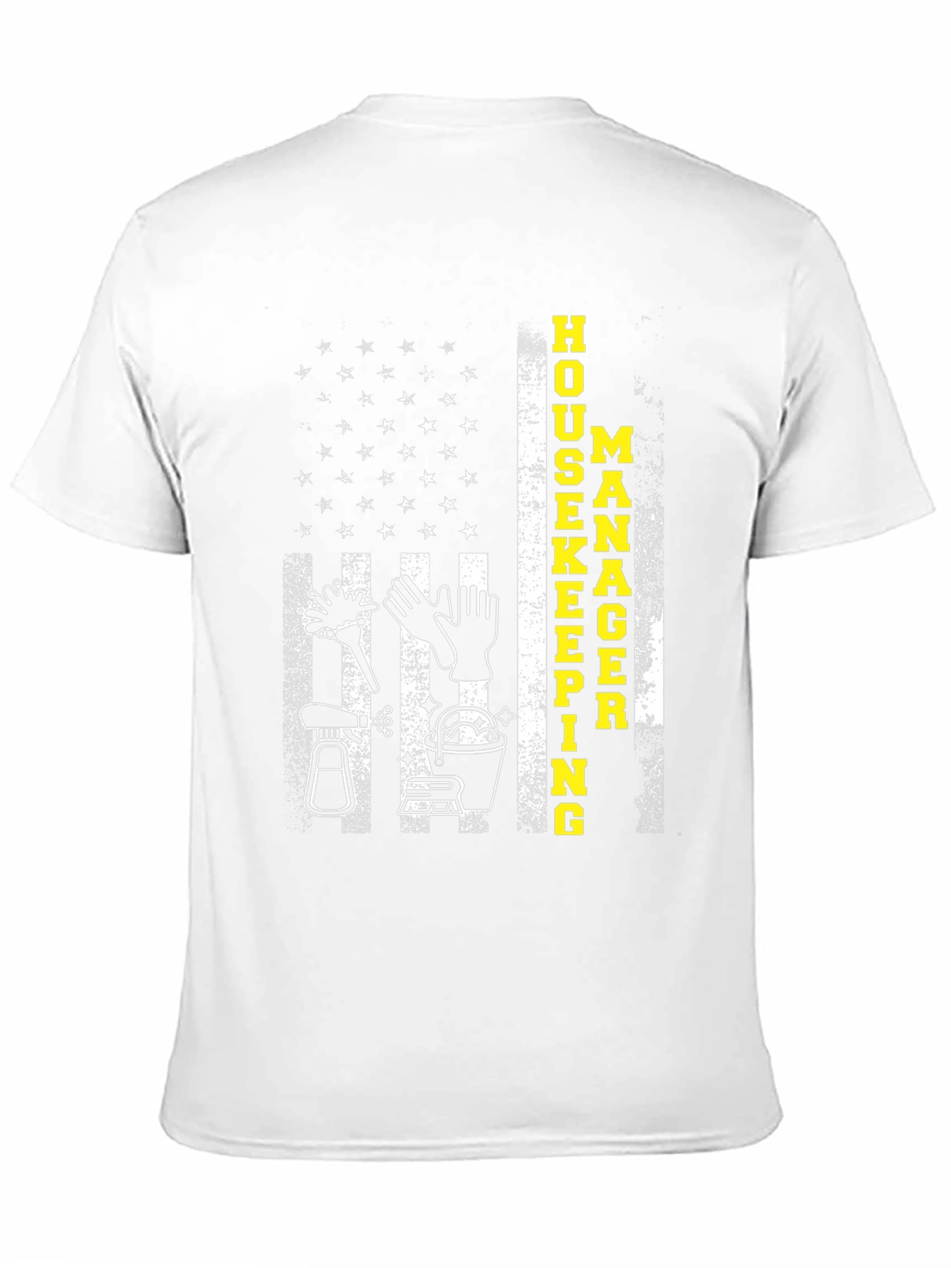 Black Housekeeping Manager Flag T-Shirt view 11