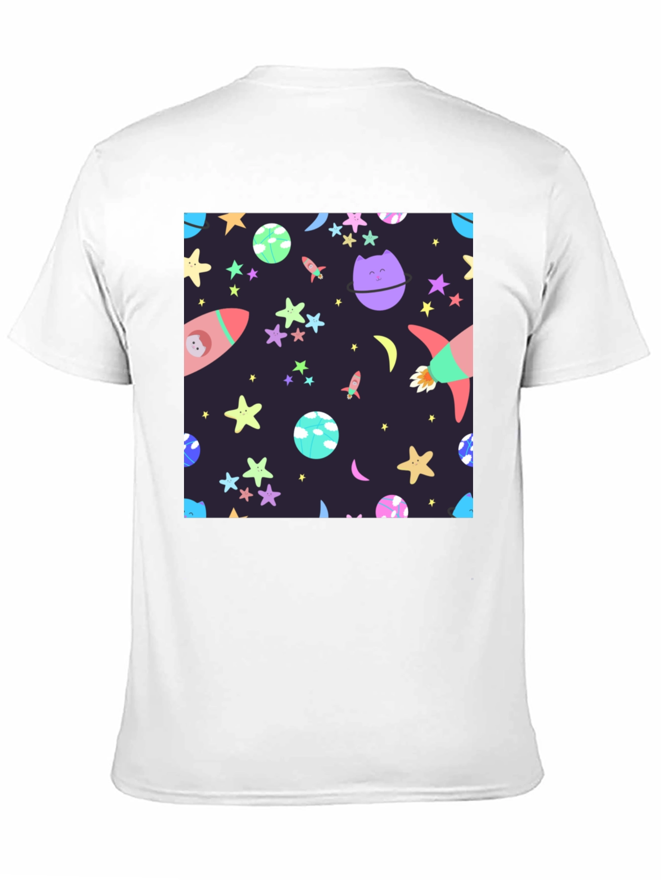 Black Cosmic Cartoon T-Shirt view 11