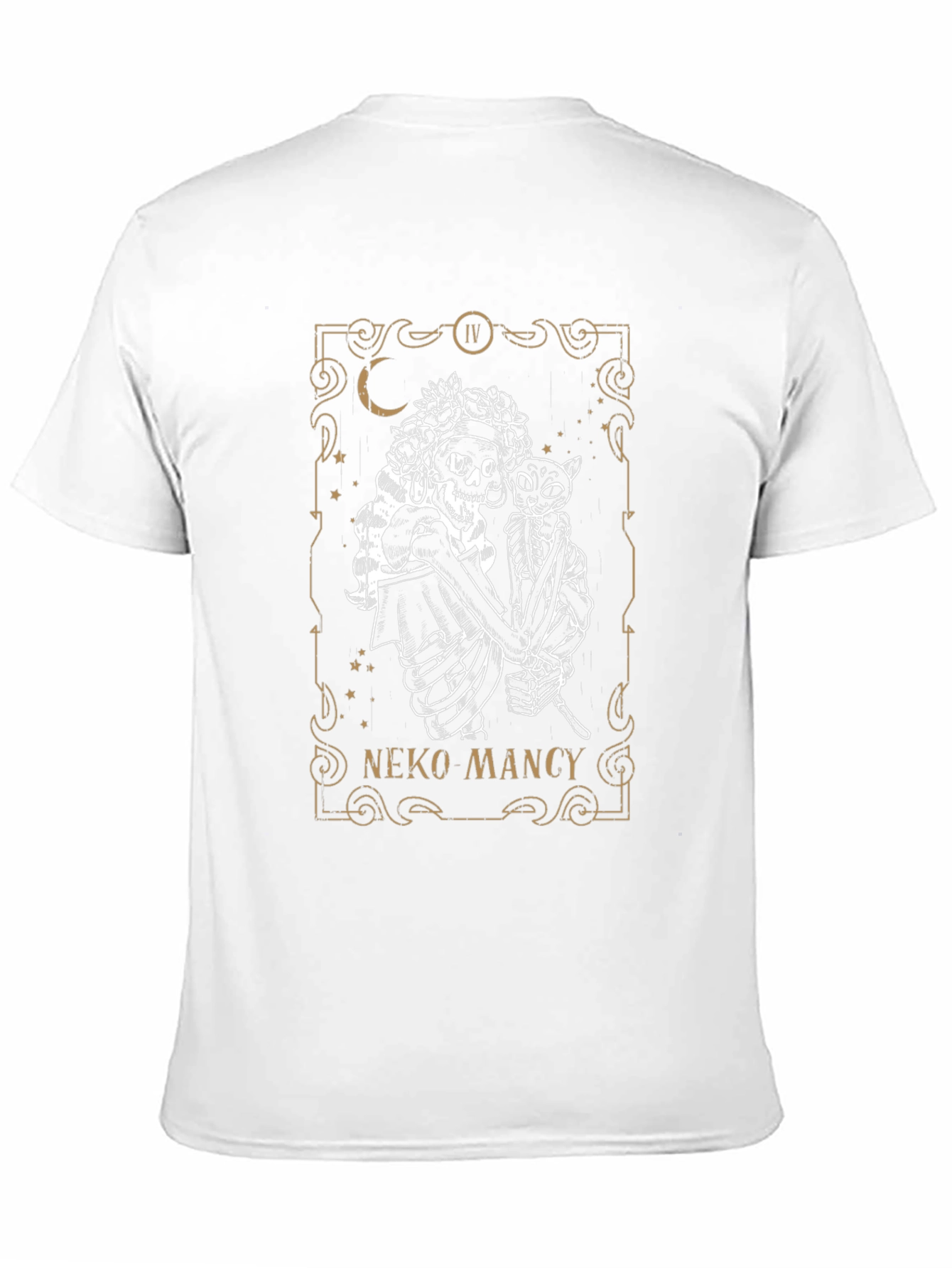 Black Neko Mancy Tarot Card T-Shirt view 11