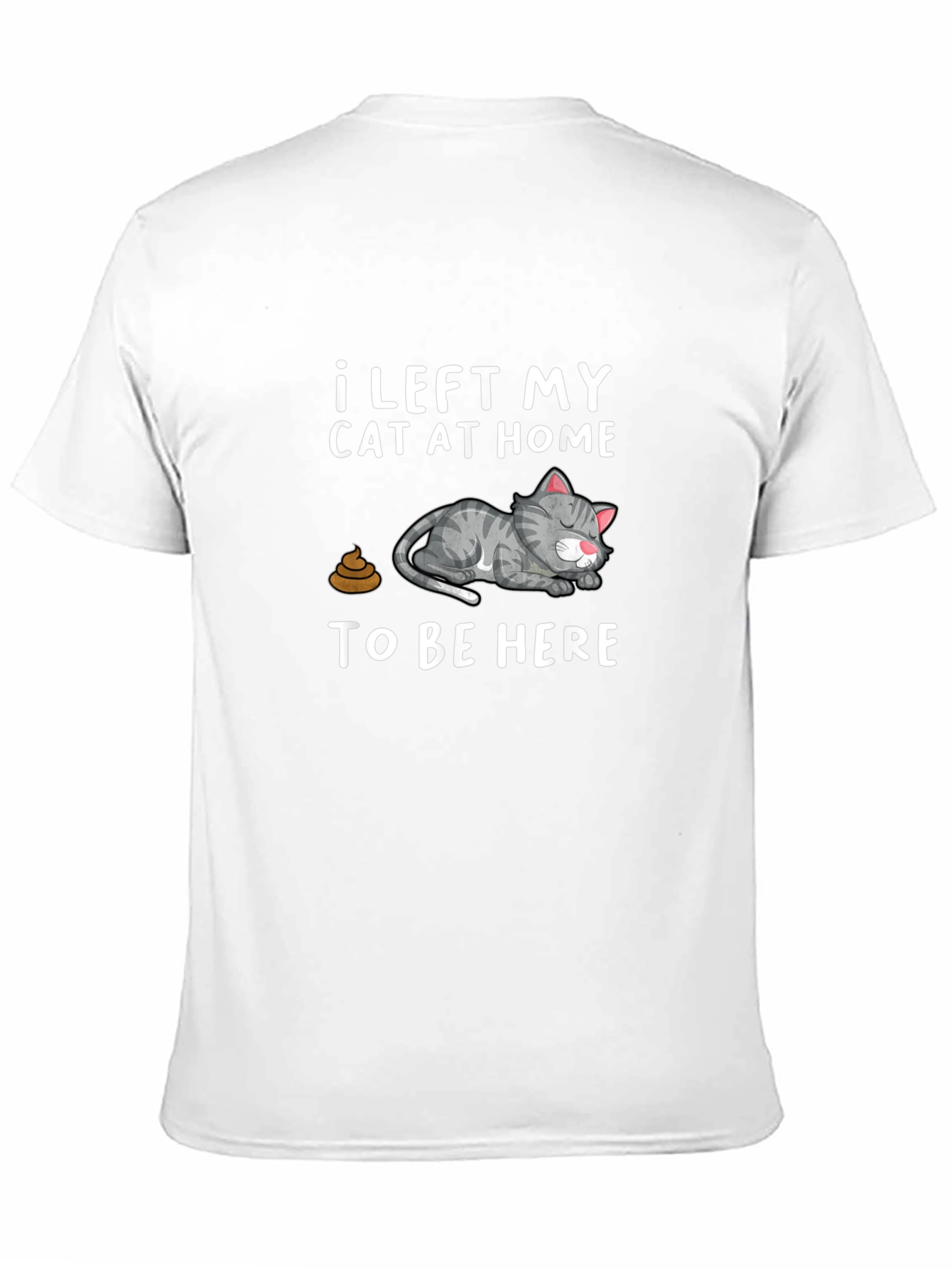 Black Funny Cat Graphic T-Shirt: I Left My Cat At Home view 11