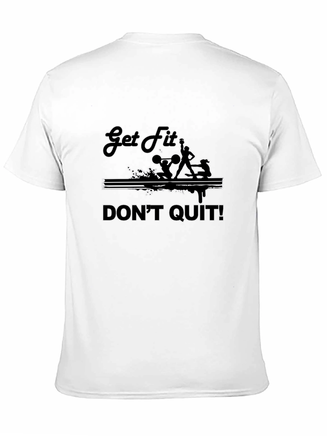 Black Get Fit Don't Quit Black T-Shirt view 11