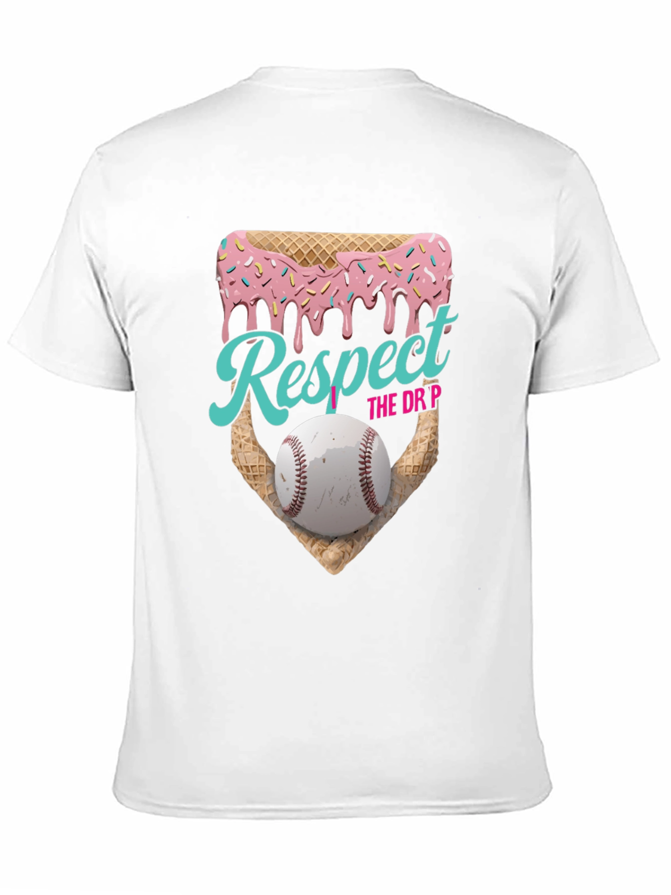 Black Respect the Drip Baseball T-Shirt view 11