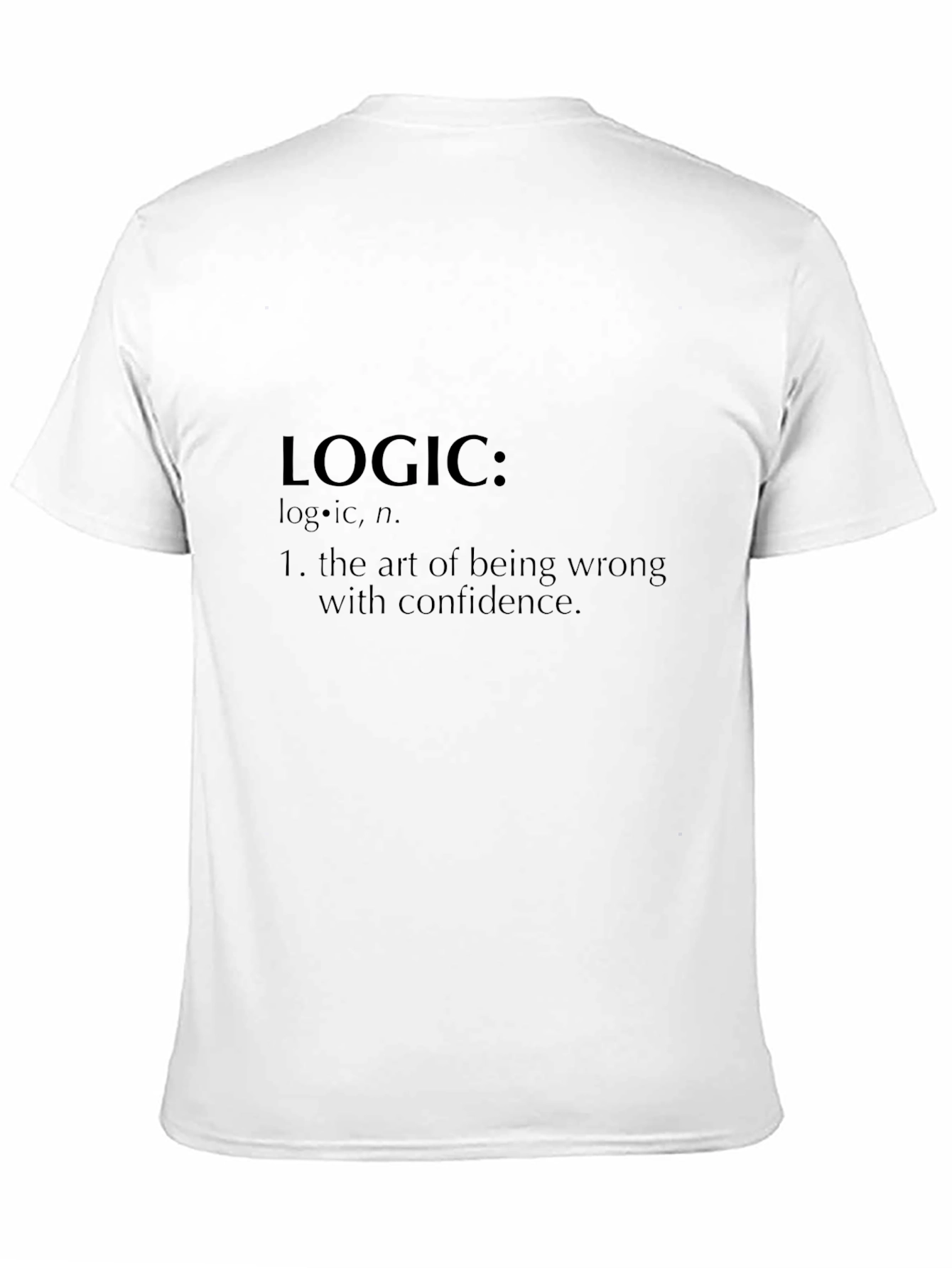 Black Logic Definition Graphic Tee - Art of Being Wrong Shirt view 11