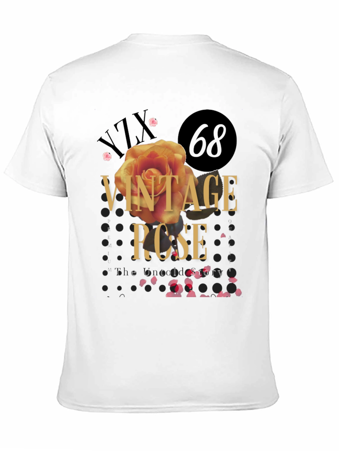 Black Vintage Rose Graphic Tee - Stylish Unisex T-Shirt view 11