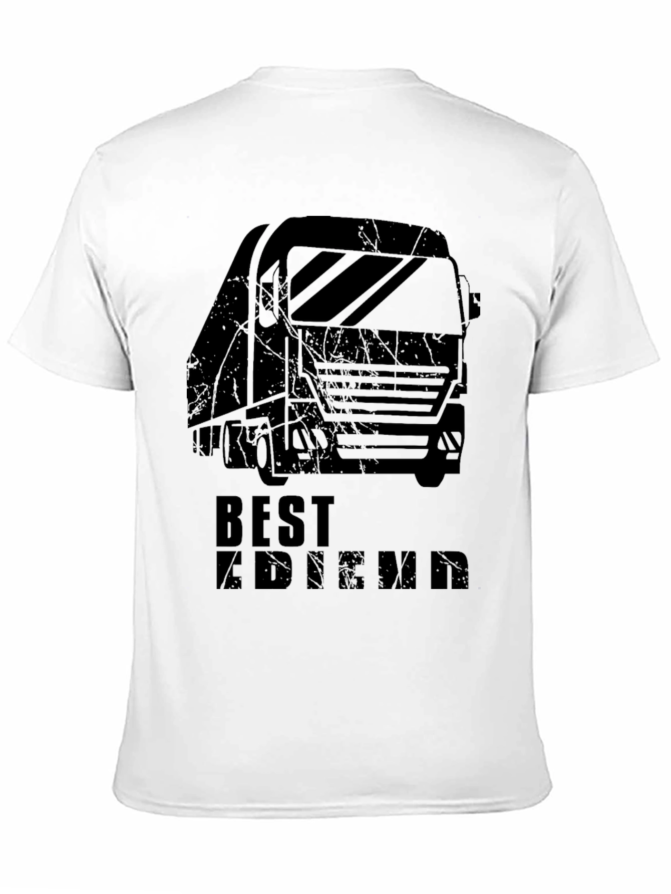 Black Truck Driver "Best Friend" Graphic Tee - Black view 11