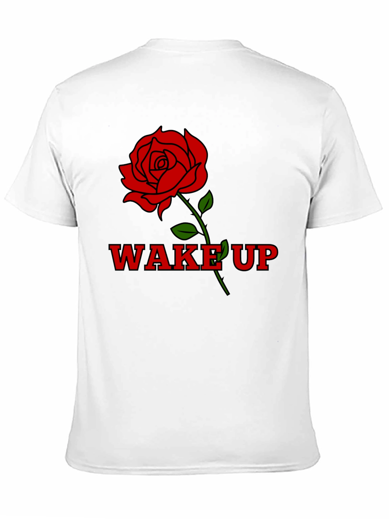 Black Wake Up Rose Graphic T-Shirt view 11