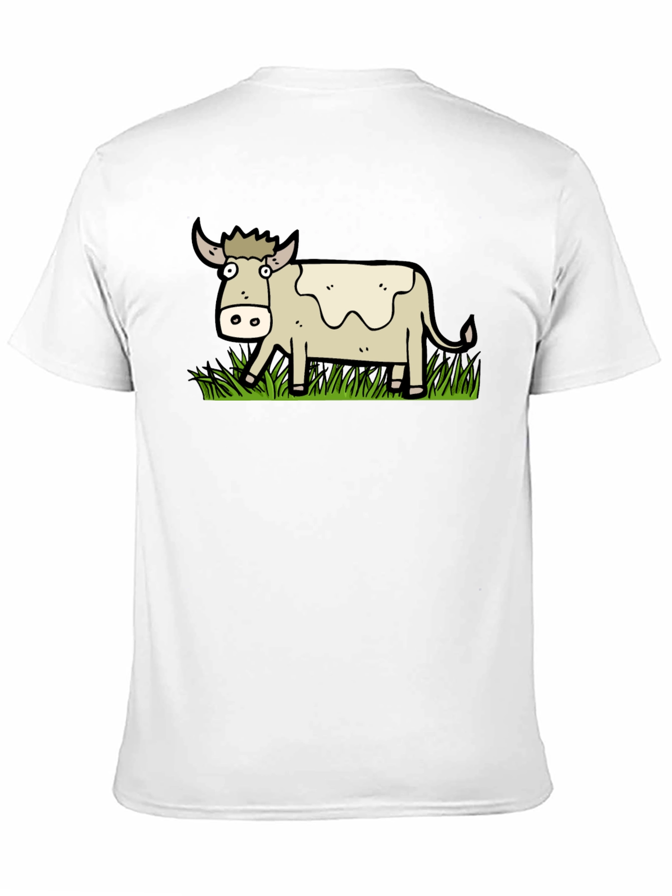 Black Cartoon Cow Graphic T-Shirt - Unisex view 11