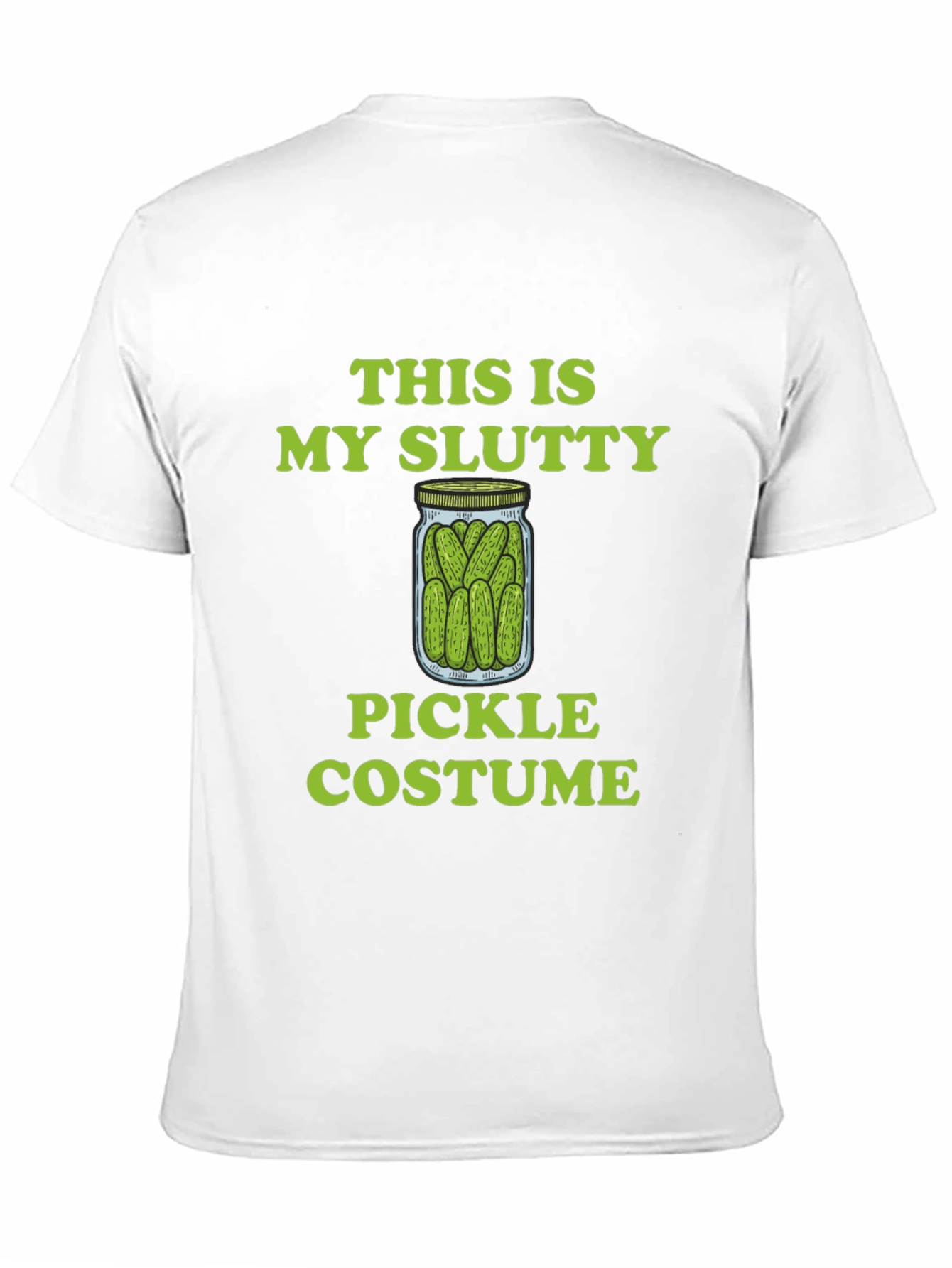 Black Slutty Pickle Costume Graphic T-Shirt view 11