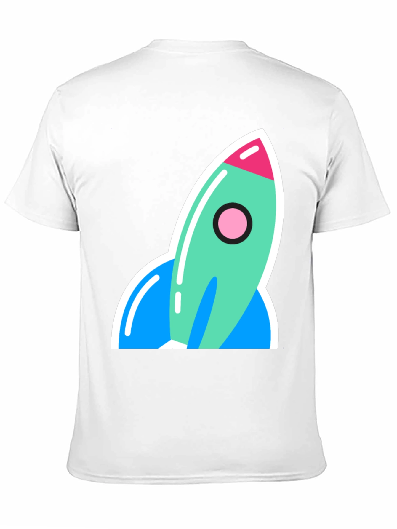 Black Retro Rocket Graphic Tee - Blast Off in Style! view 11
