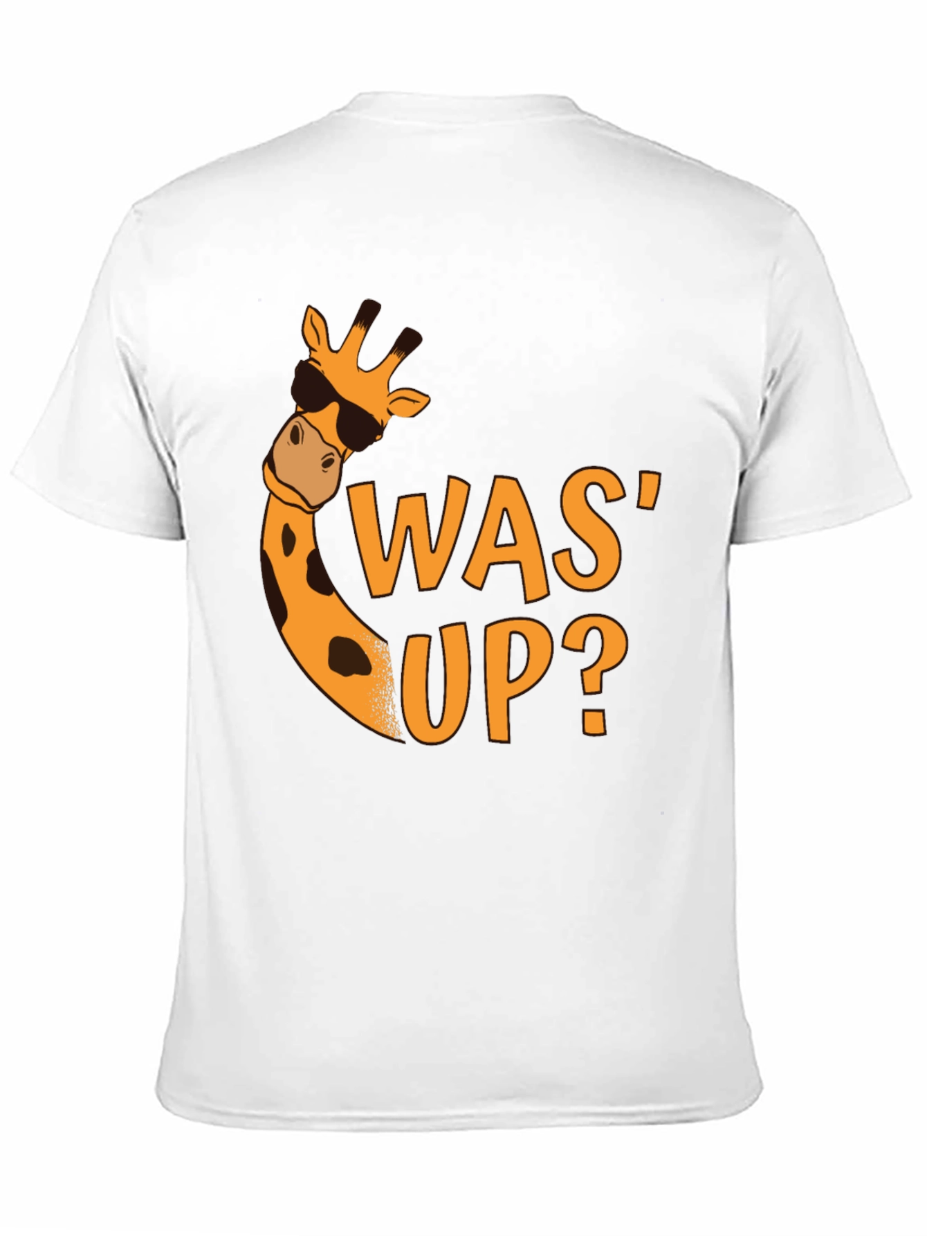 Black Cool Giraffe Was' Up? Black Graphic Tee view 11