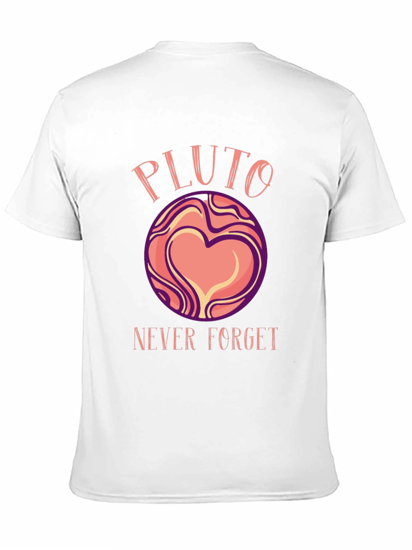 Black Pluto Never Forget Graphic T-Shirt view 11