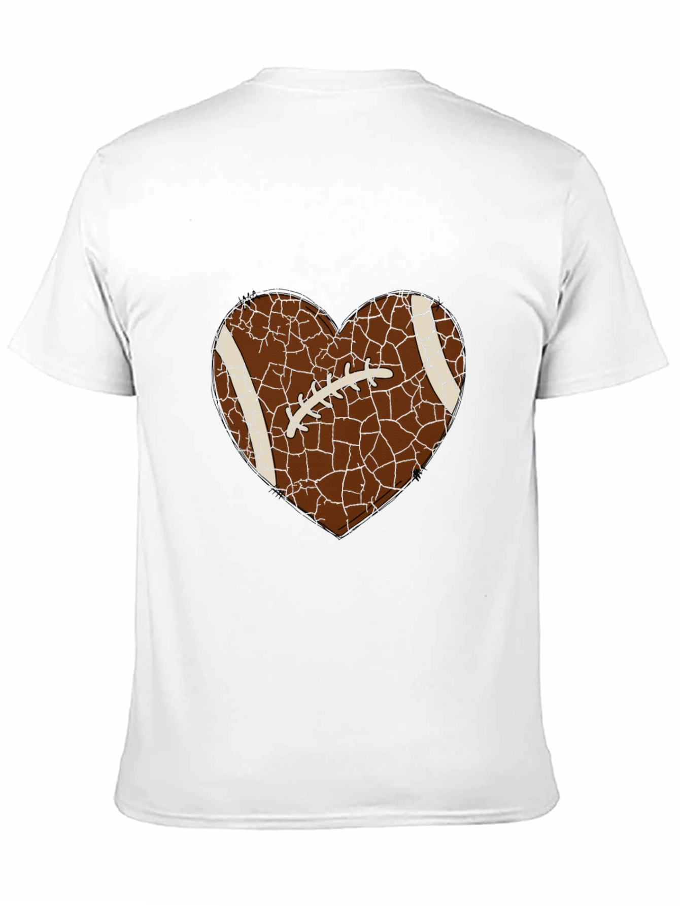 Black Football Heart Graphic Tee - Sporty Casual Shirt view 11