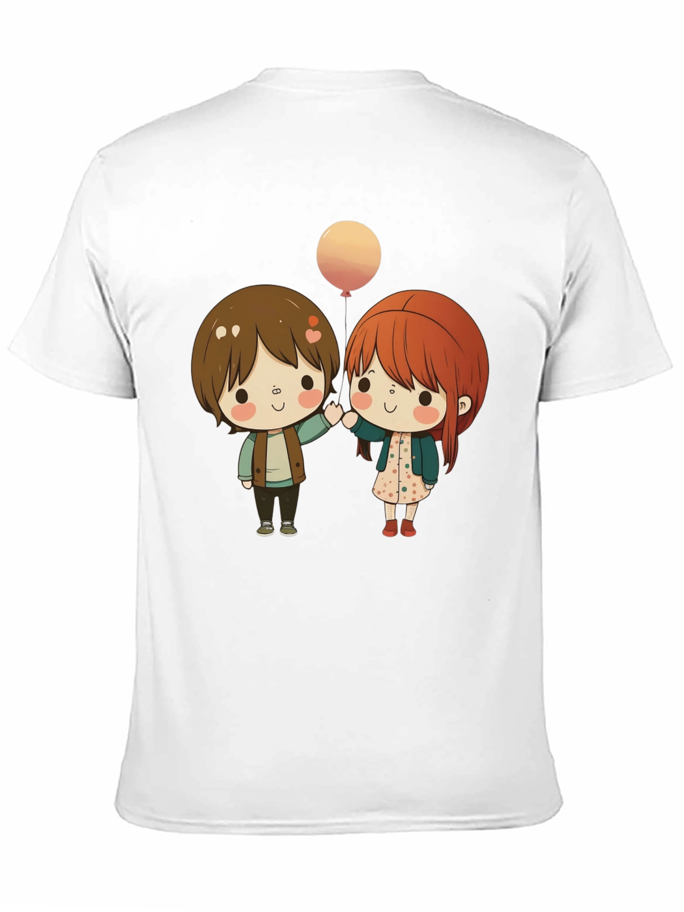 Black Cute Cartoon Couple Graphic T-Shirt view 11
