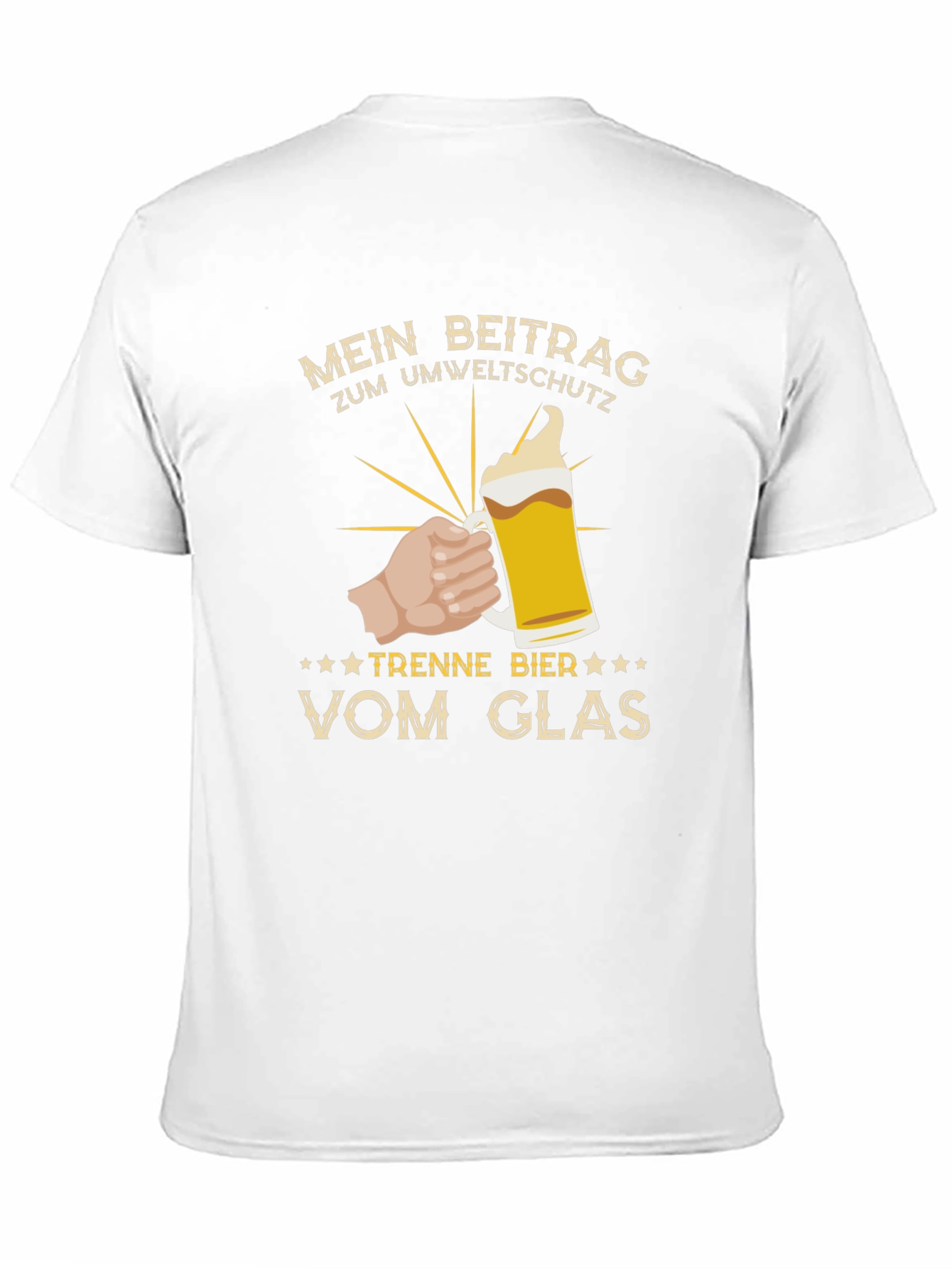 Black Men's Black 'Mein Beitrag' Beer Graphic Tee view 11