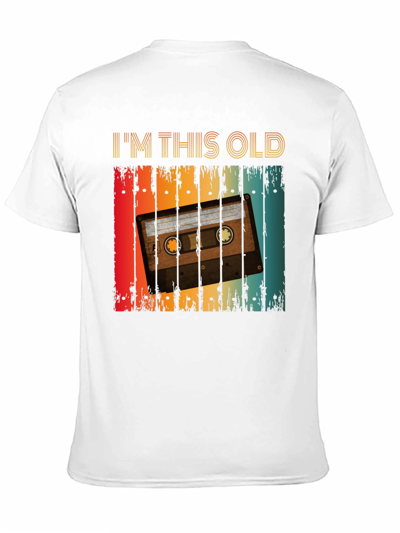 Black Retro Cassette Tape T-Shirt - I'm This Old view 11
