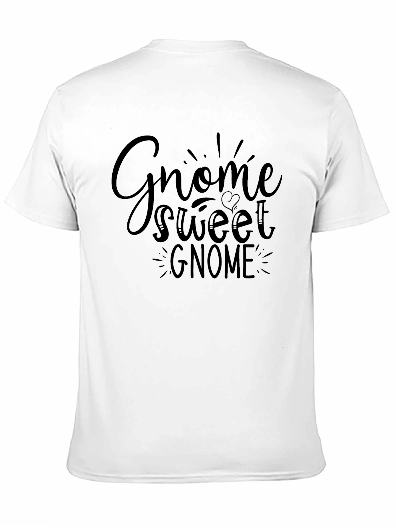 Black Gnome Sweet Gnome Black Cotton T-Shirt view 11