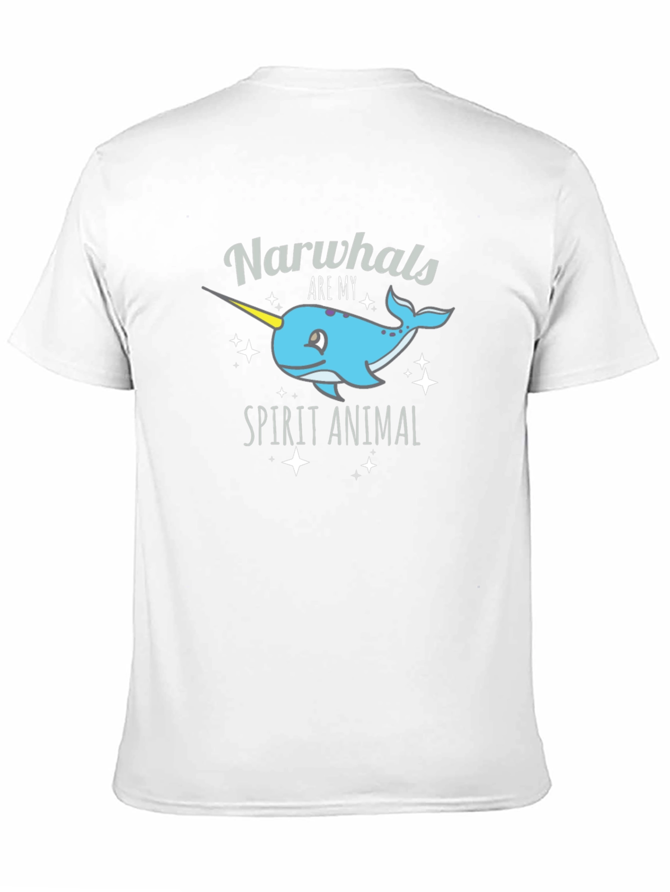 Black Narwhal Spirit Animal Graphic Tee - Black Cotton Blend view 11