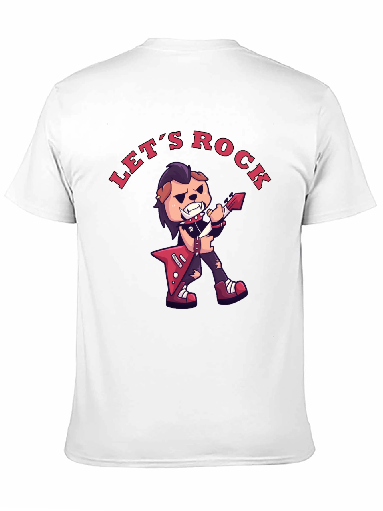 Black Let's Rock Graphic T-Shirt - Black Cotton Tee view 11