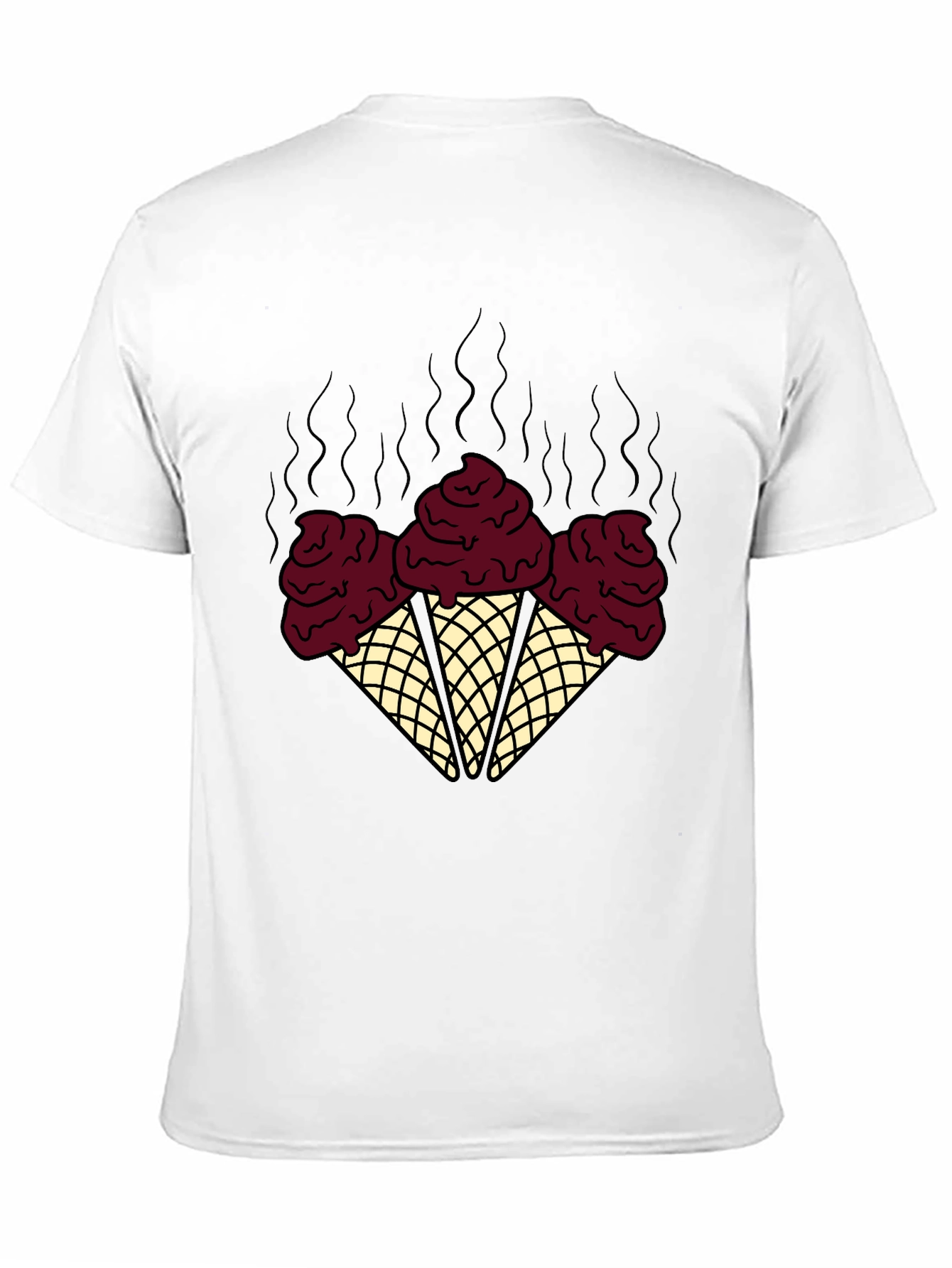 Black Novelty Ice Cream Cone Graphic Tee - Black view 11