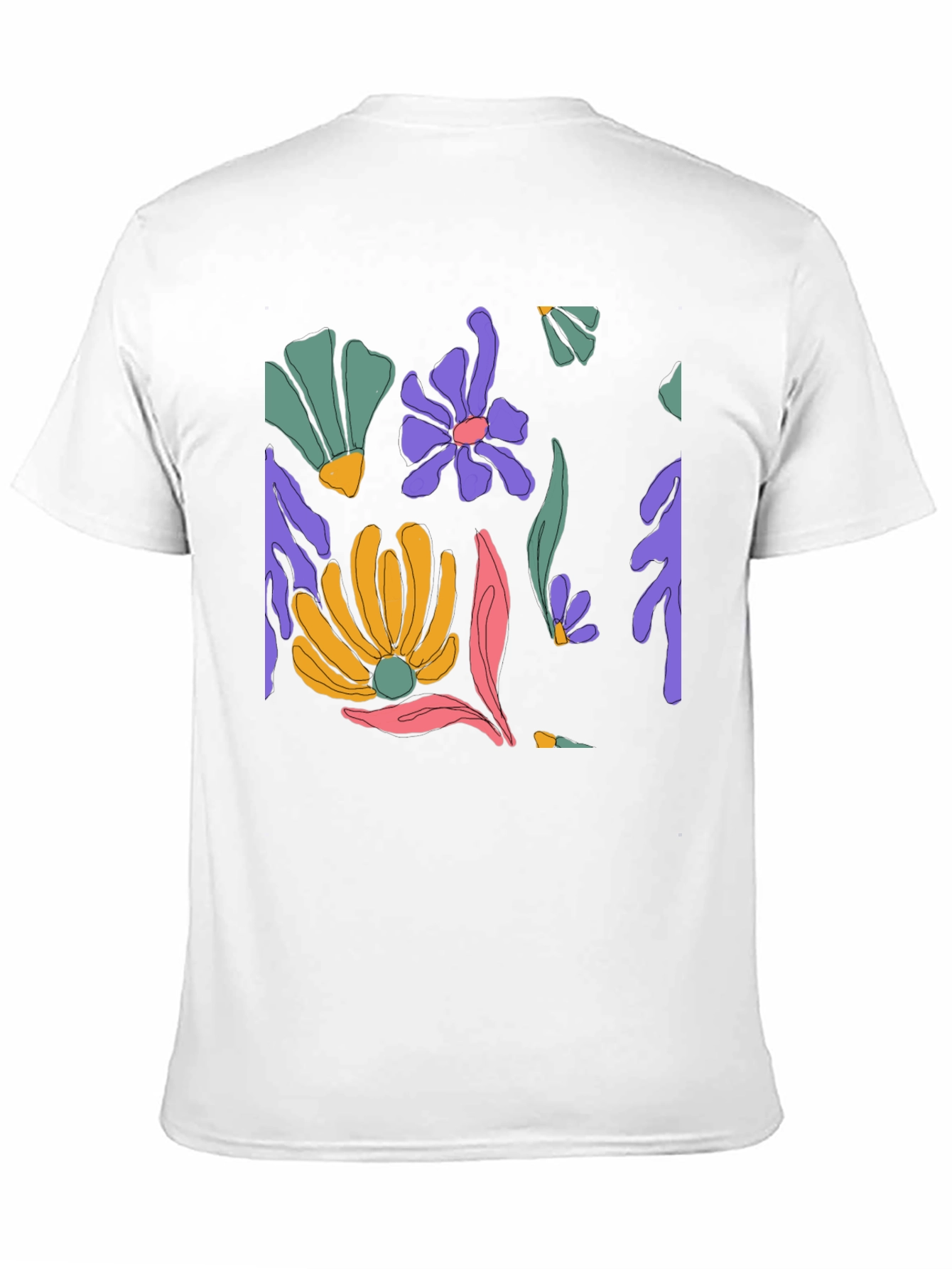 Black Floral Print Black T-Shirt view 11