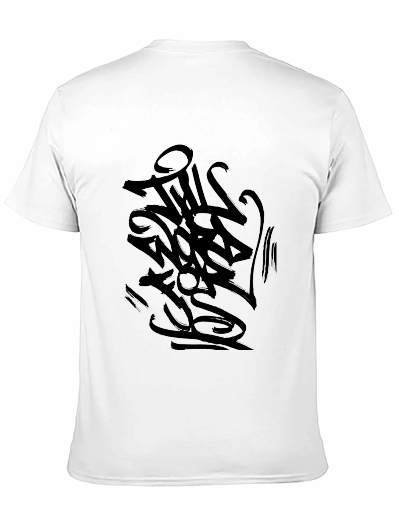 Black Men's Black Graphic Print T-Shirt - Urban Style view 11