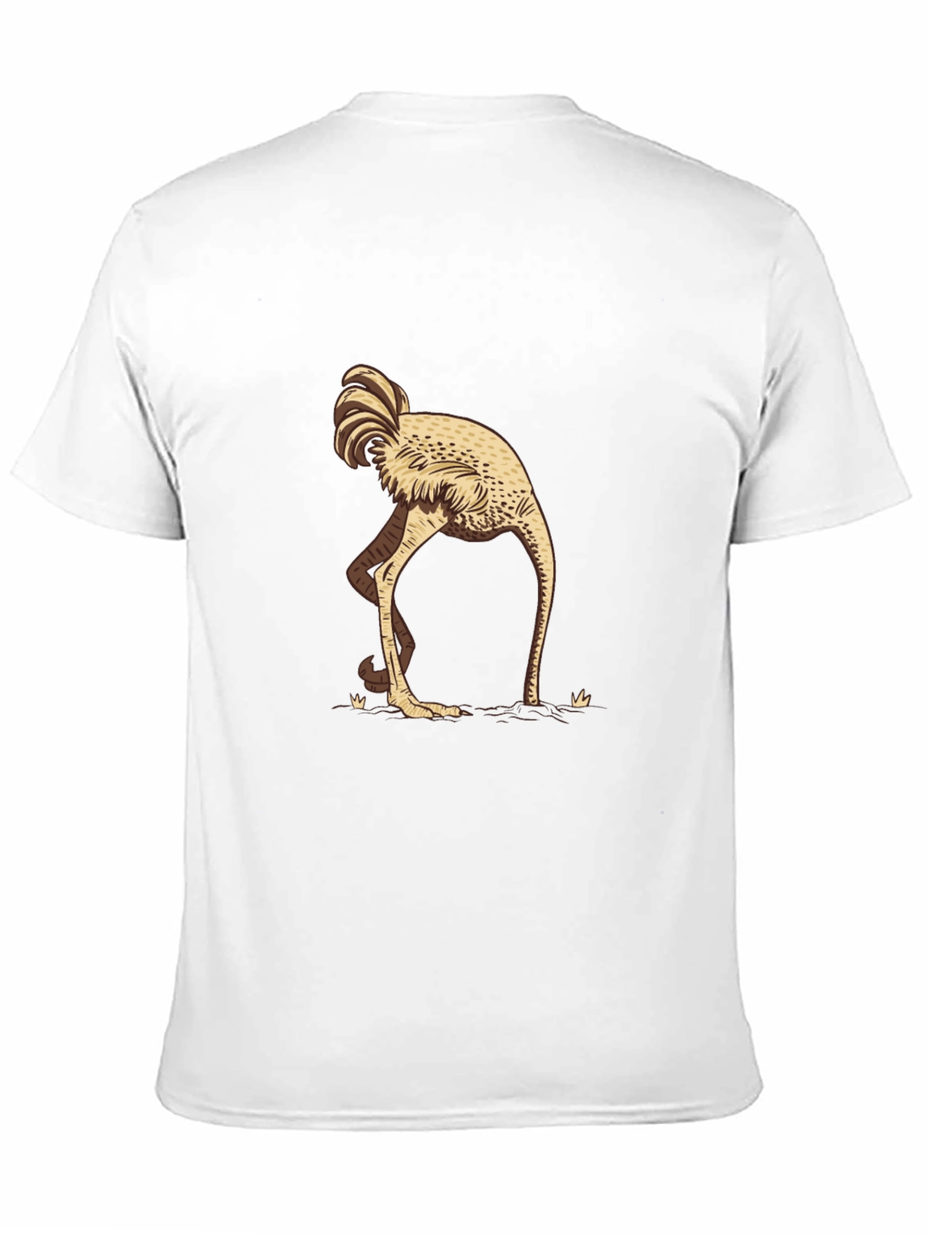 Black Ostrich Head in Sand Graphic Tee - Black view 11