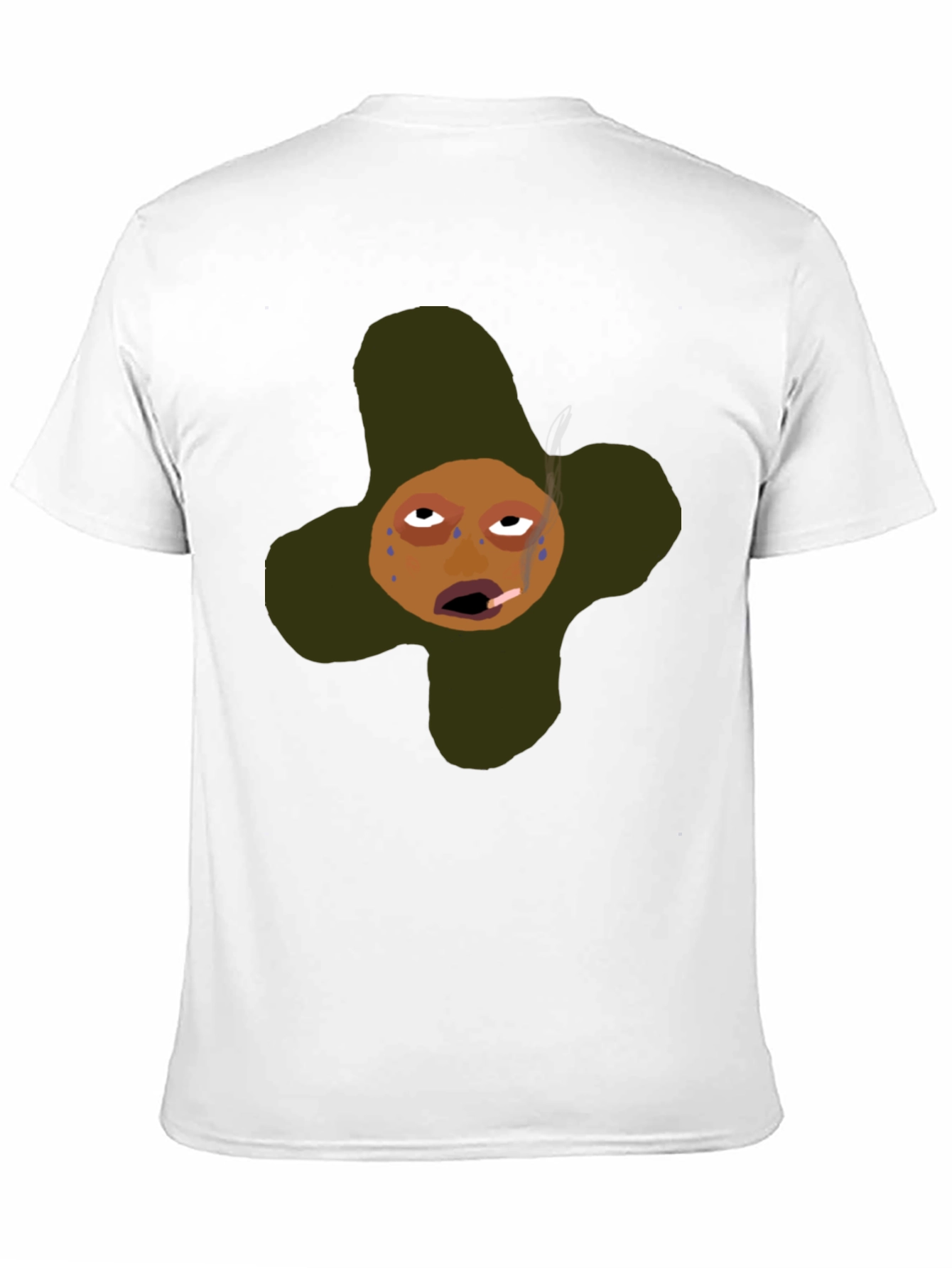 Black Funny Cartoon Graphic T-Shirt - Black view 11