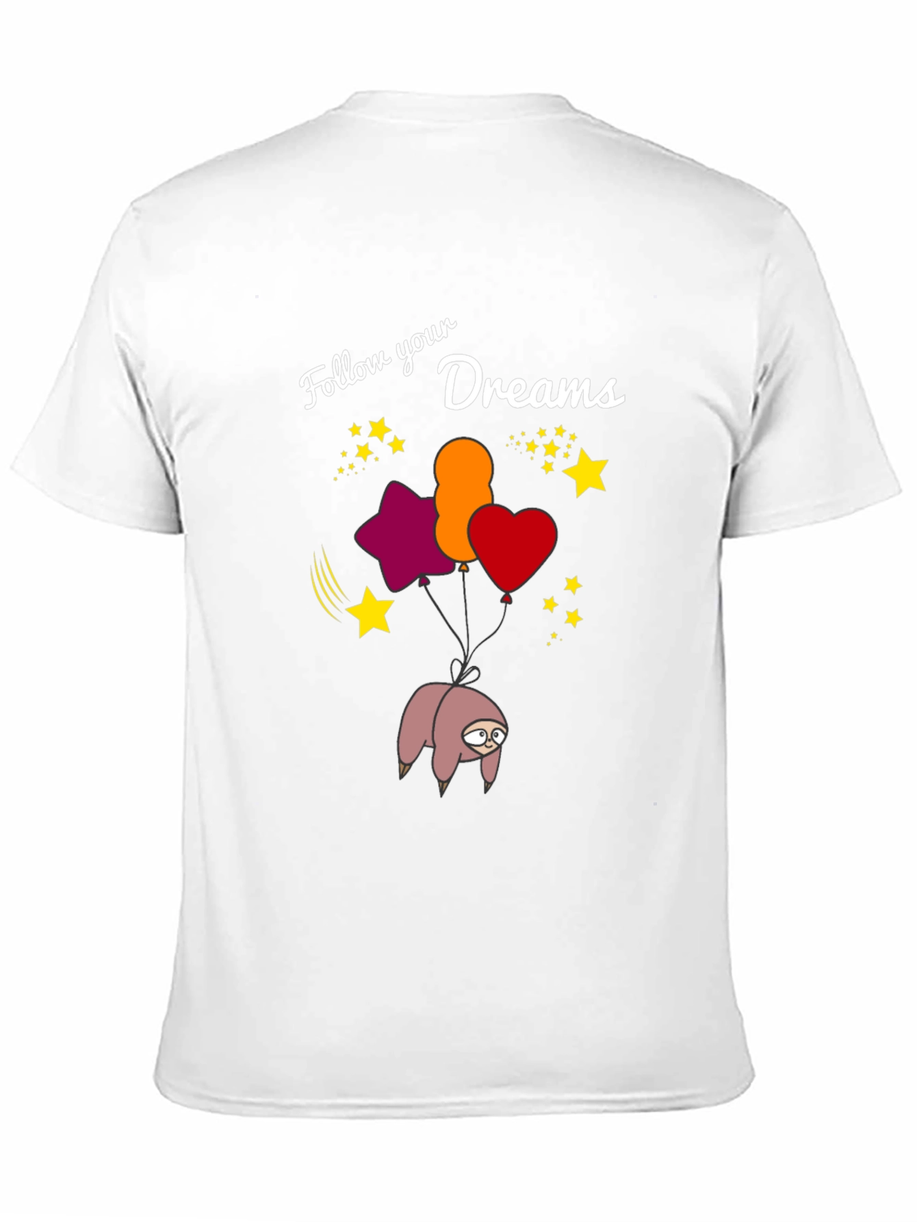 Black Dreamy Sloth T-Shirt - Follow Your Dreams! view 11