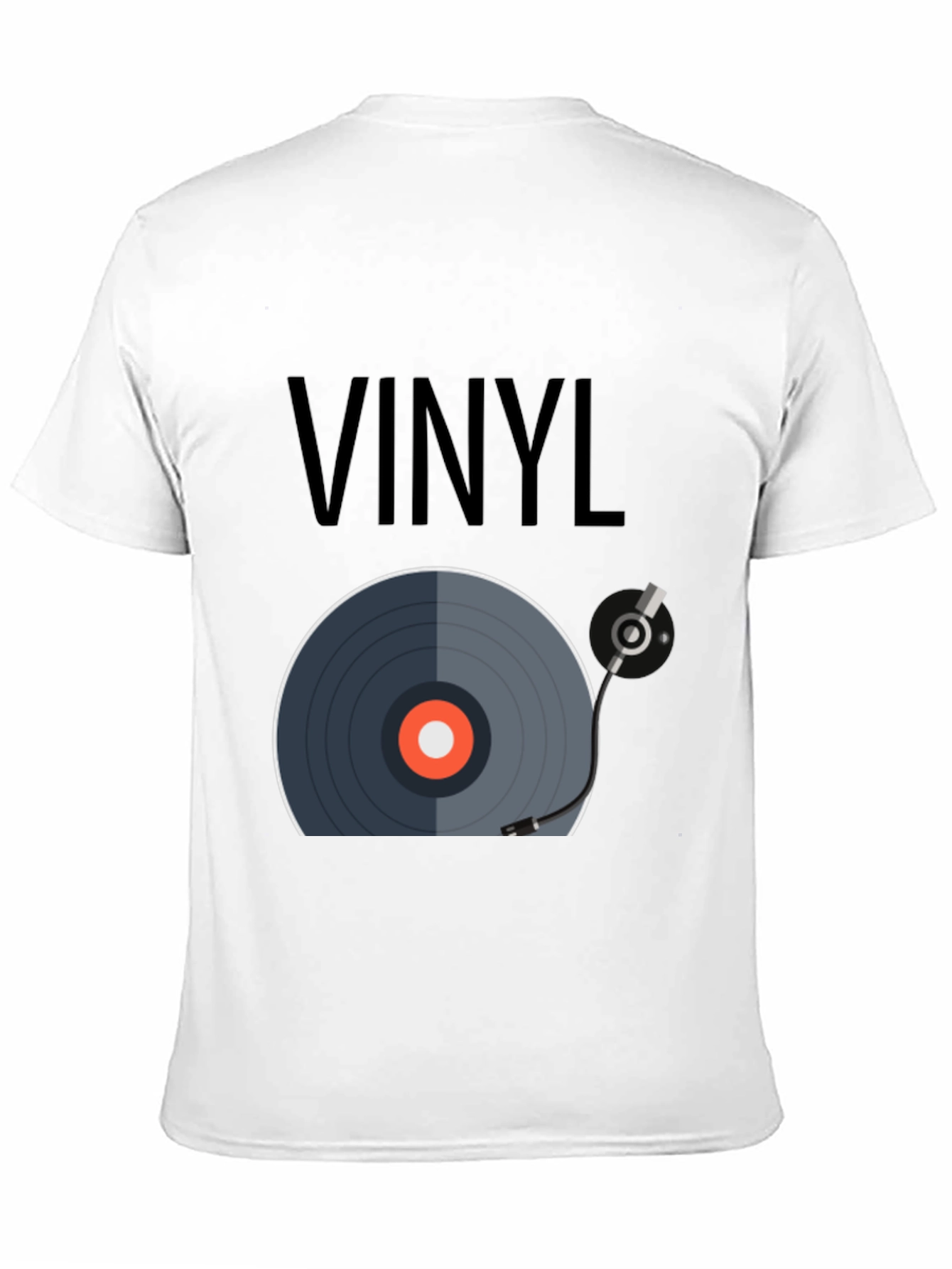 Black Vinyl Record Graphic Tee - Music Lover's T-Shirt view 11