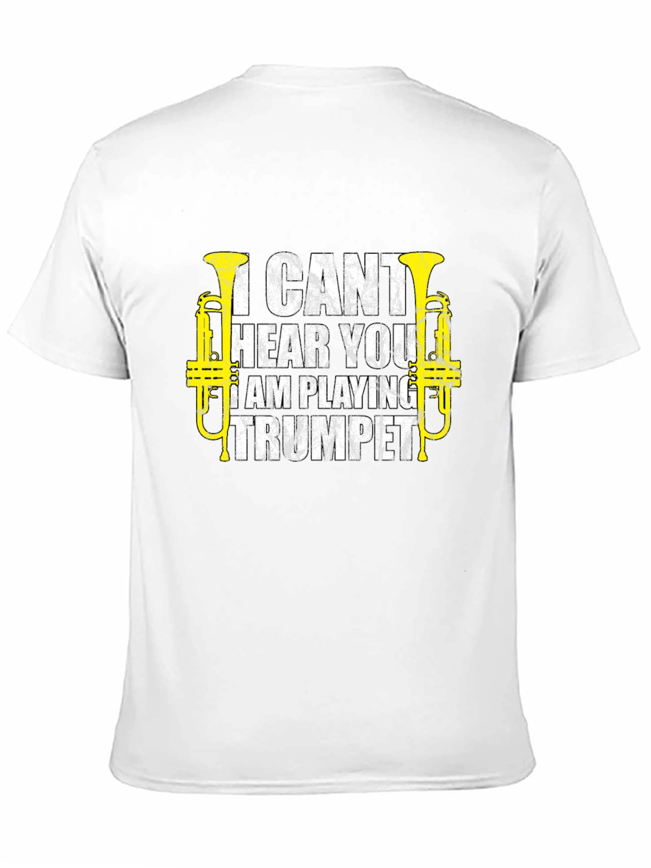 Black I Can't Hear You Trumpet Player T-Shirt view 11