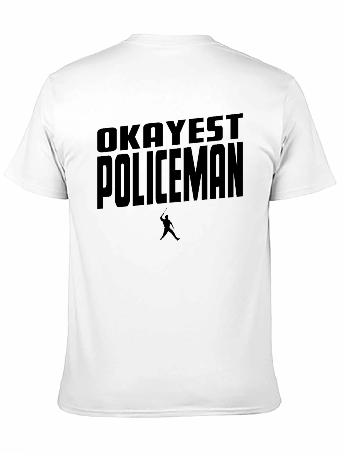 Black Okayest Policeman Graphic Tee - Black view 11