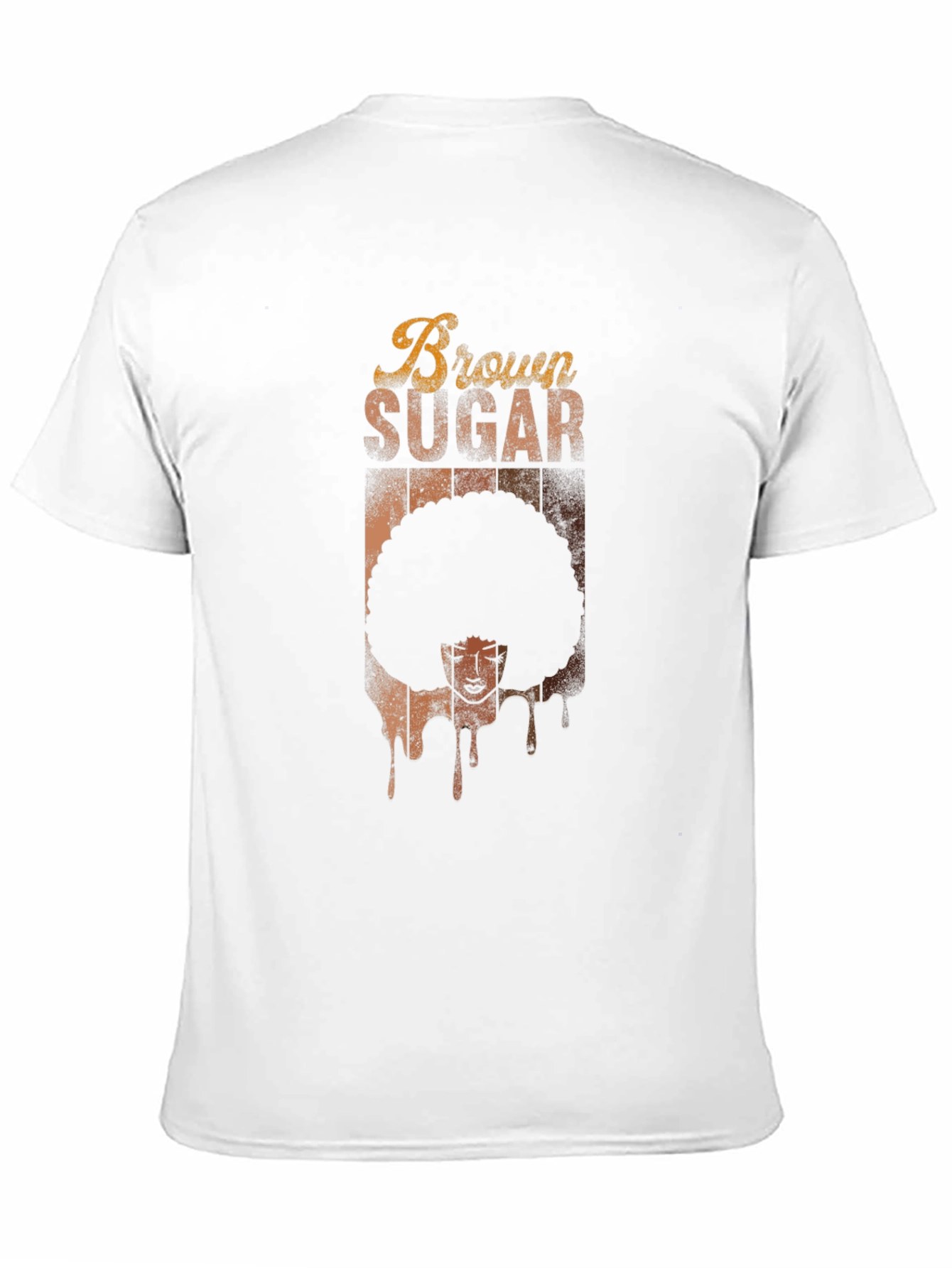 Black Brown Sugar Afro Graphic Tee - Retro Black T-Shirt view 11