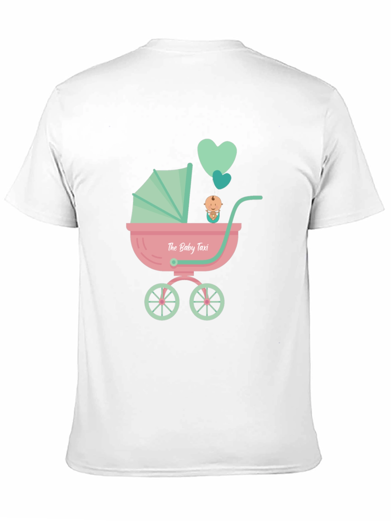 Black The Baby Taxi T-Shirt - Cute Stroller Design view 11