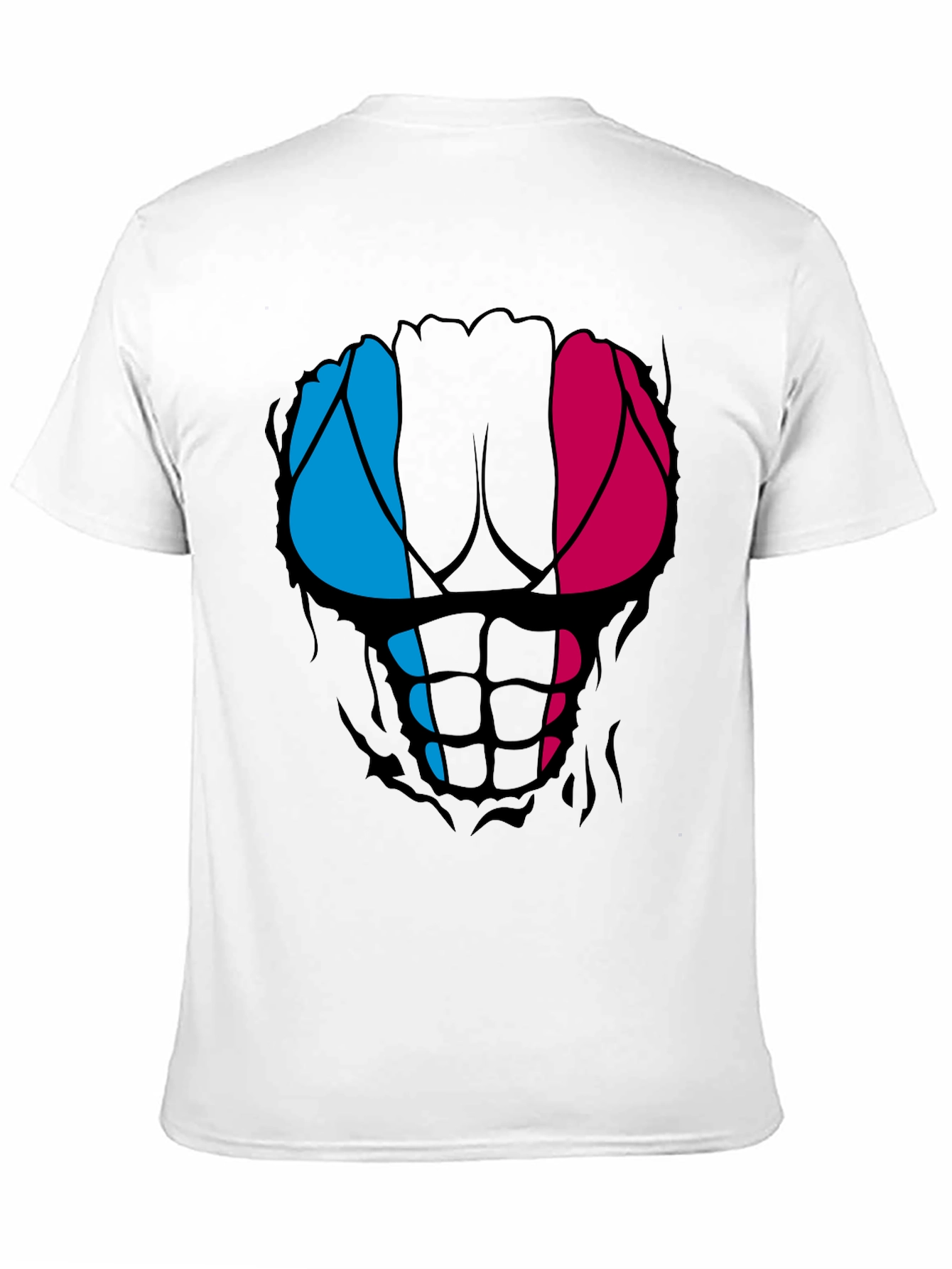 Black Funny Ripped Abs T-Shirt - Muscled Physique Design view 11