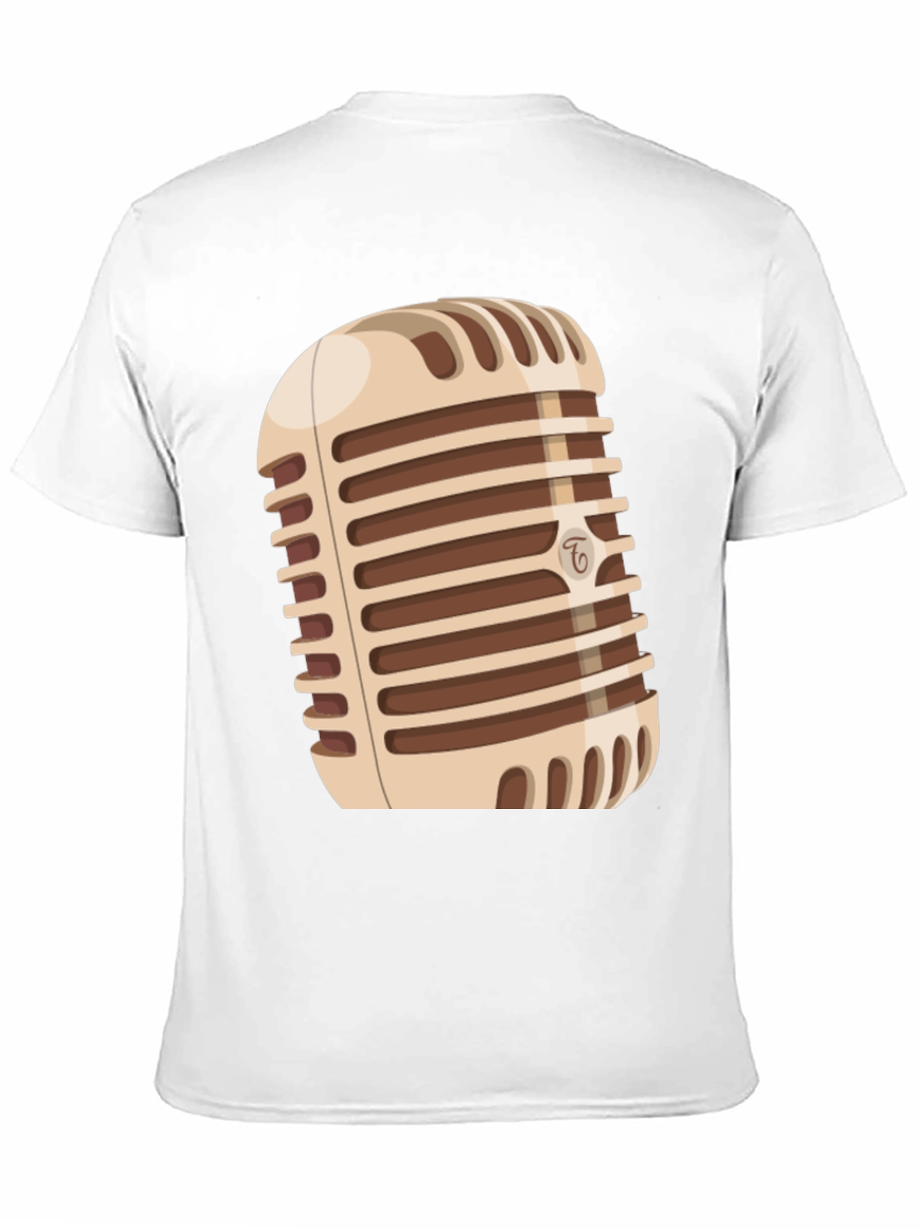 Black Vintage Microphone Graphic T-Shirt view 11