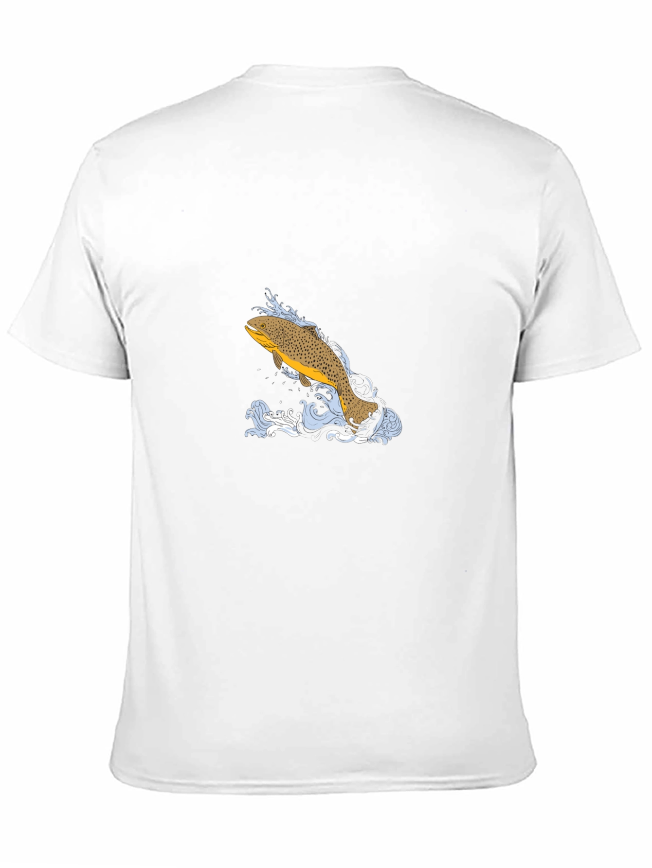 Black Men's Black Trout Graphic T-Shirt view 11