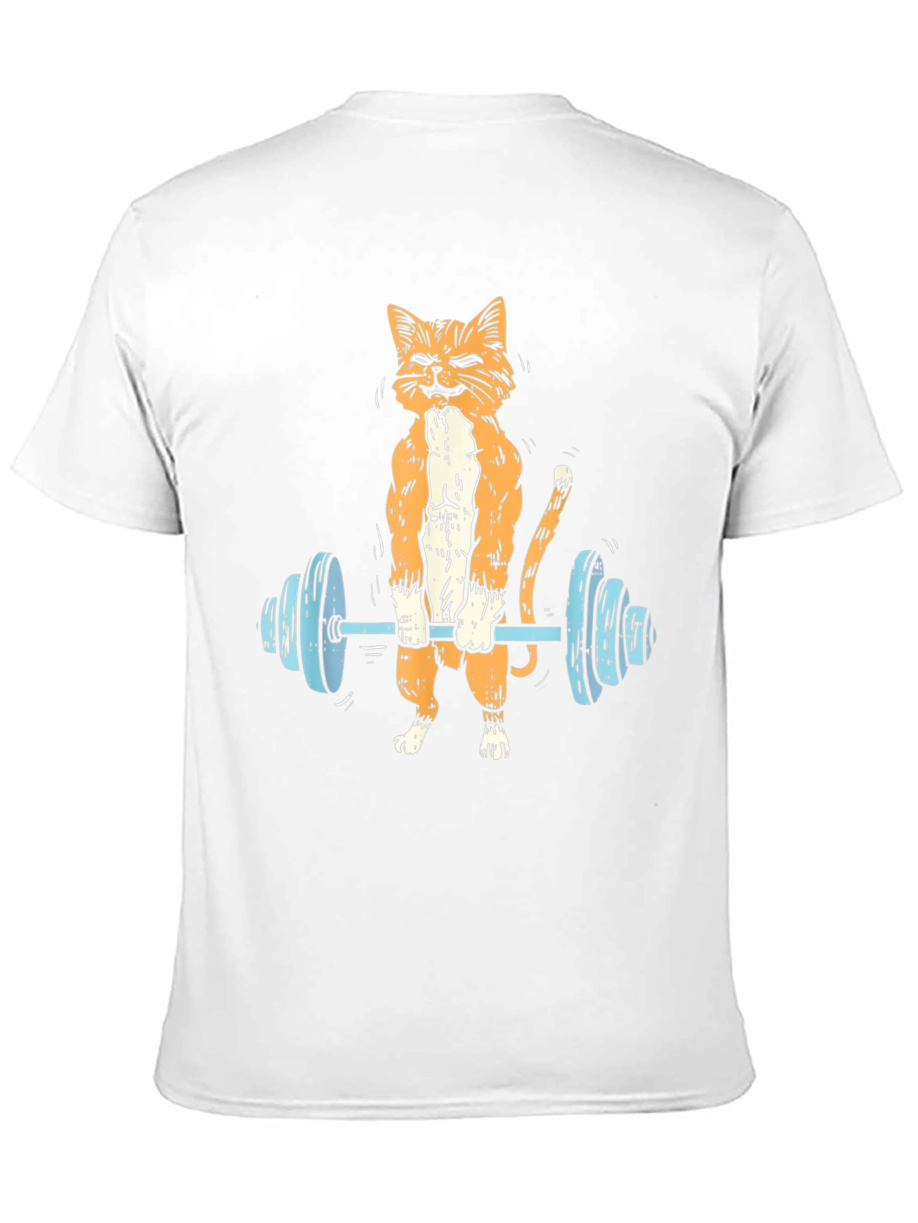 Black Weightlifting Cat Graphic Tee - Black view 11