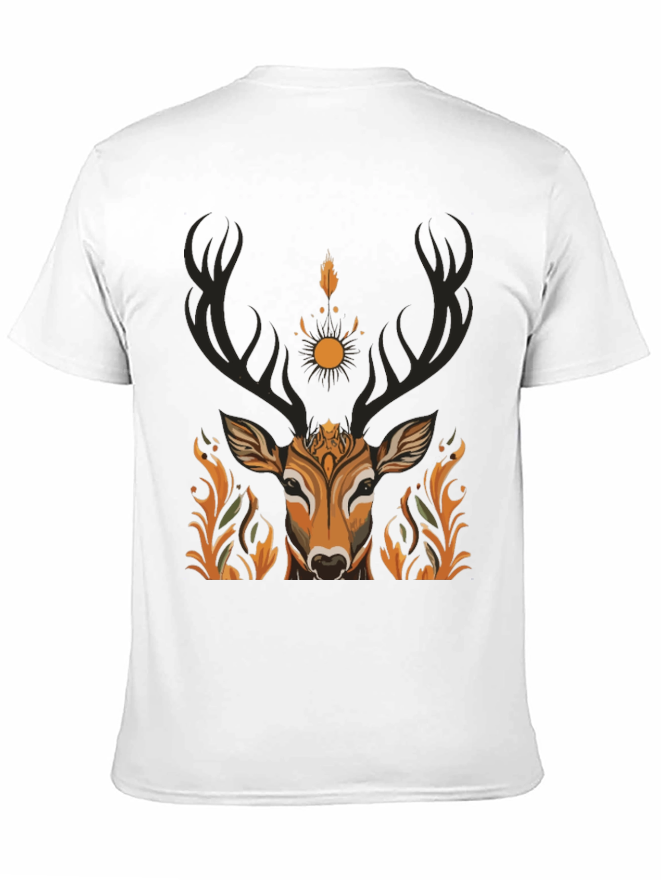 Black Mystic Deer Graphic Tee - Nature Inspired Design view 11
