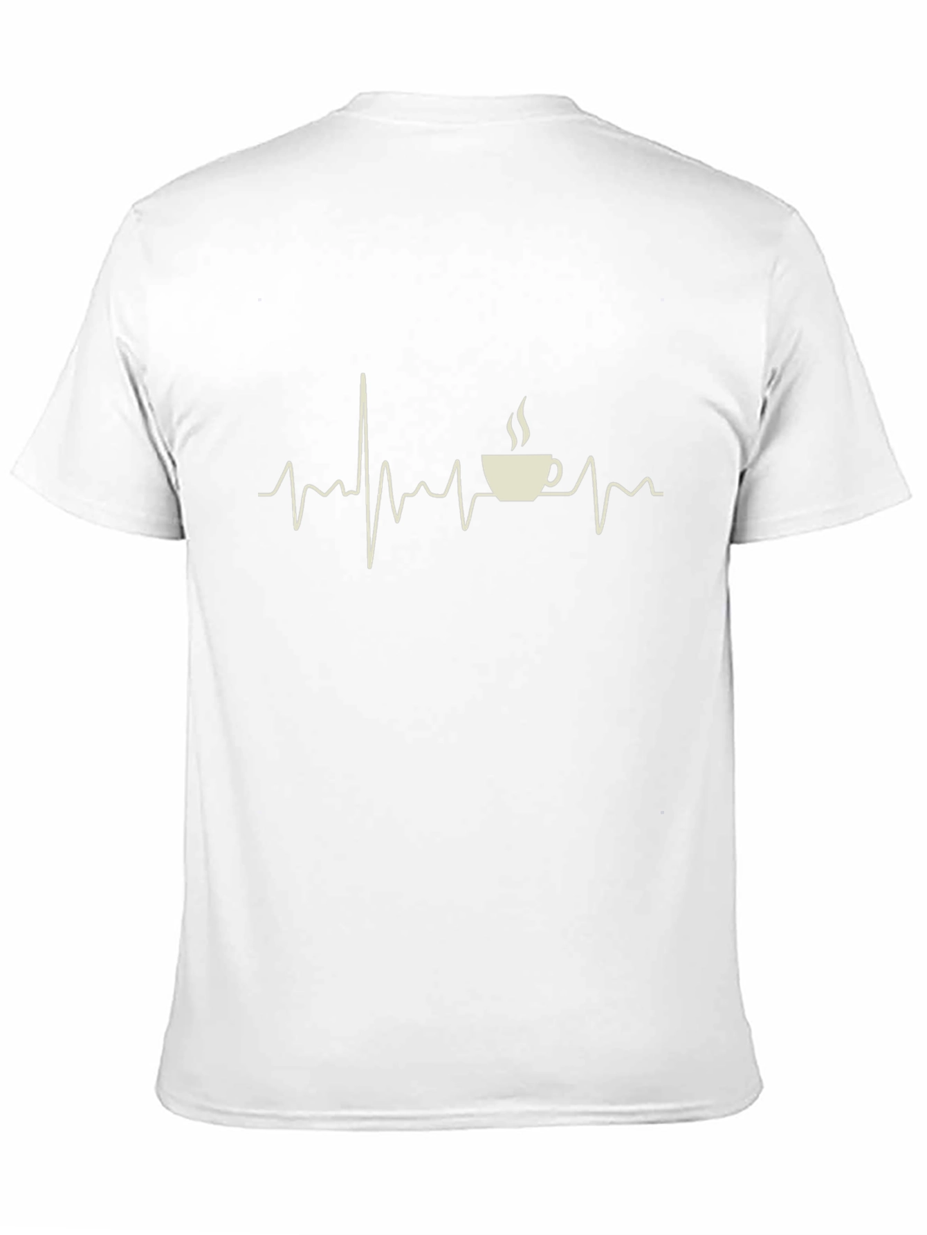 Black Coffee Heartbeat T-Shirt - Caffeine Lover Tee view 11