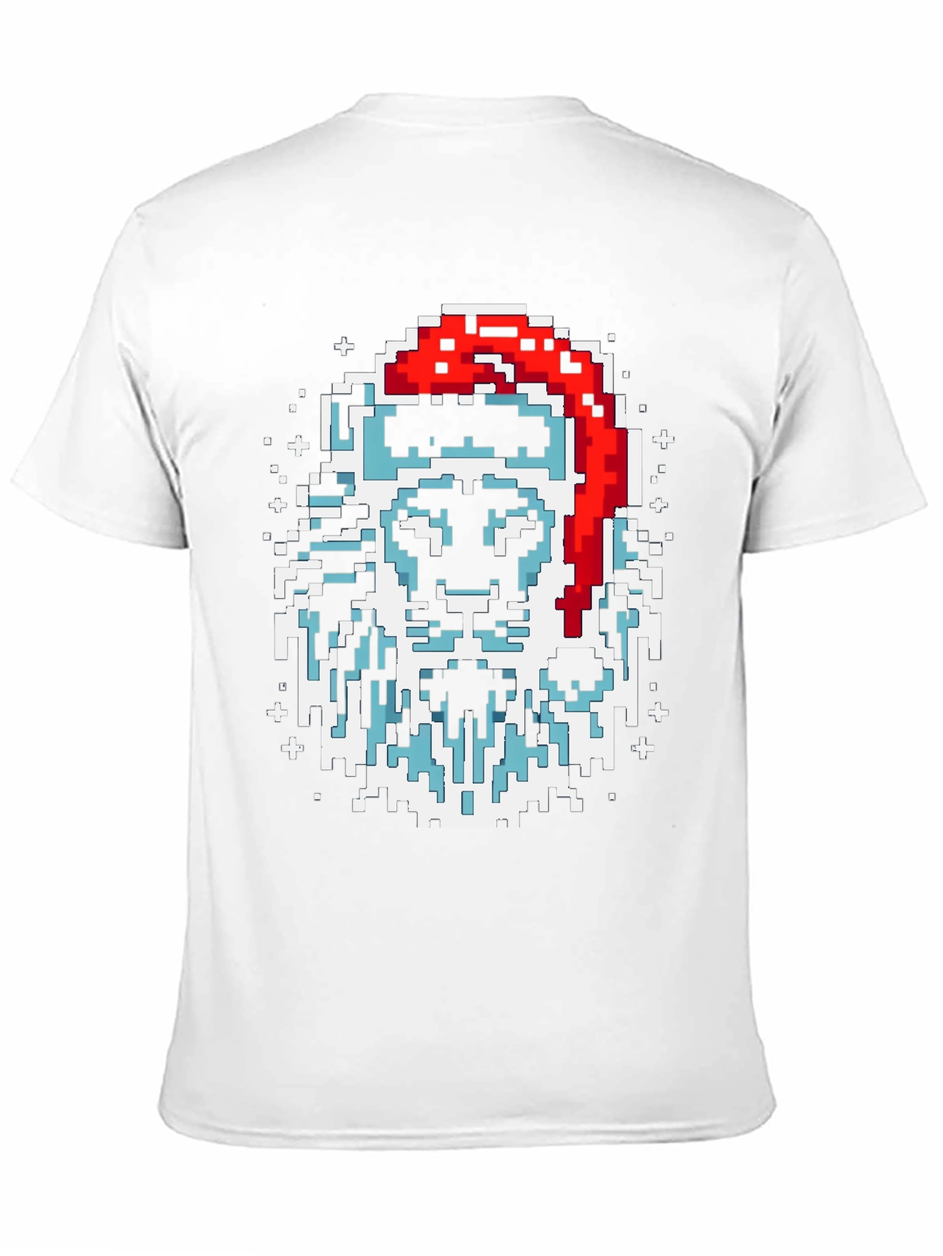 Black Pixel Santa Lion Graphic Tee - Black view 11