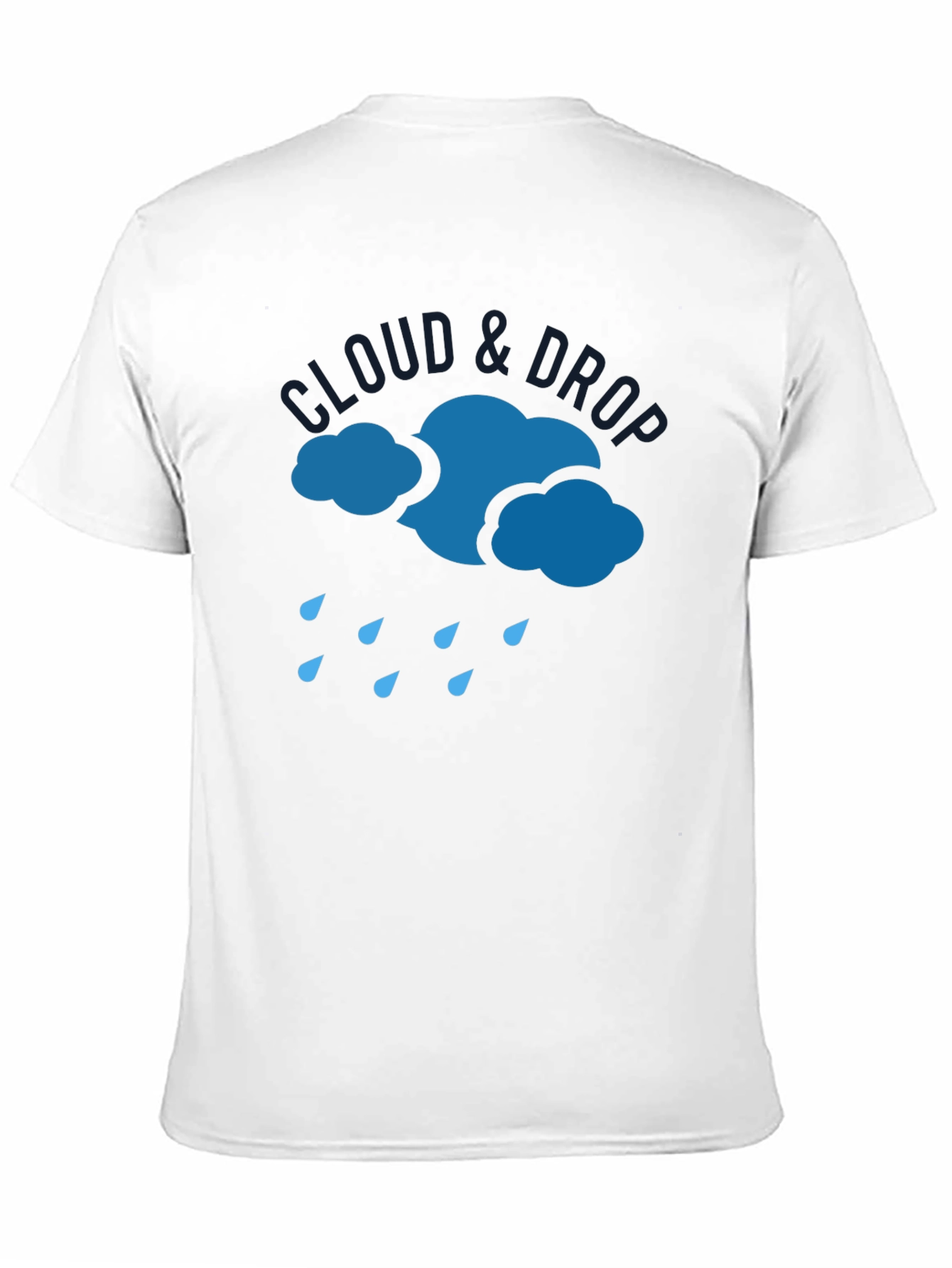 Black Cloud & Drop Graphic T-Shirt - Modern Casual Wear view 11