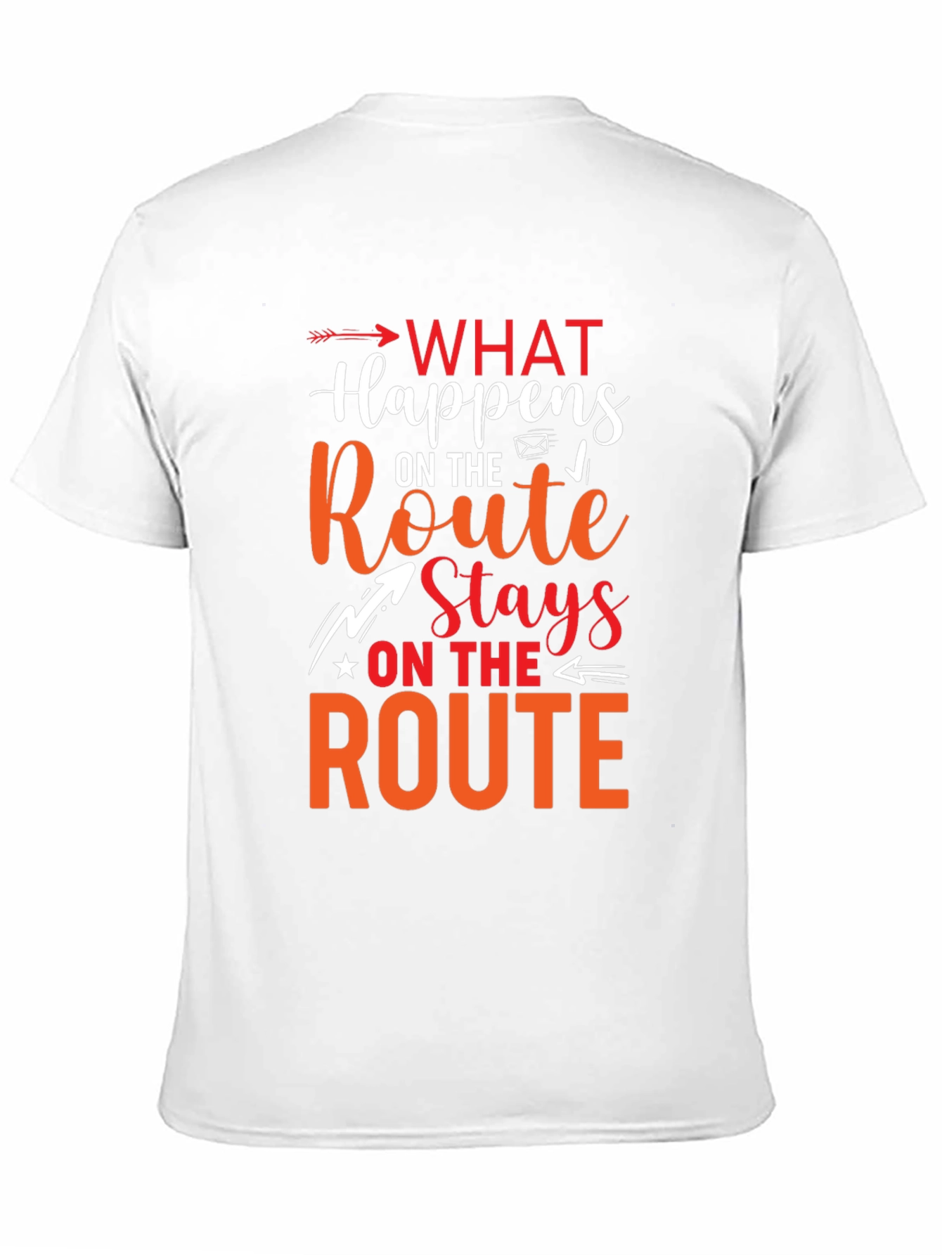 Black What Happens On The Route Stays Graphic T-Shirt view 11