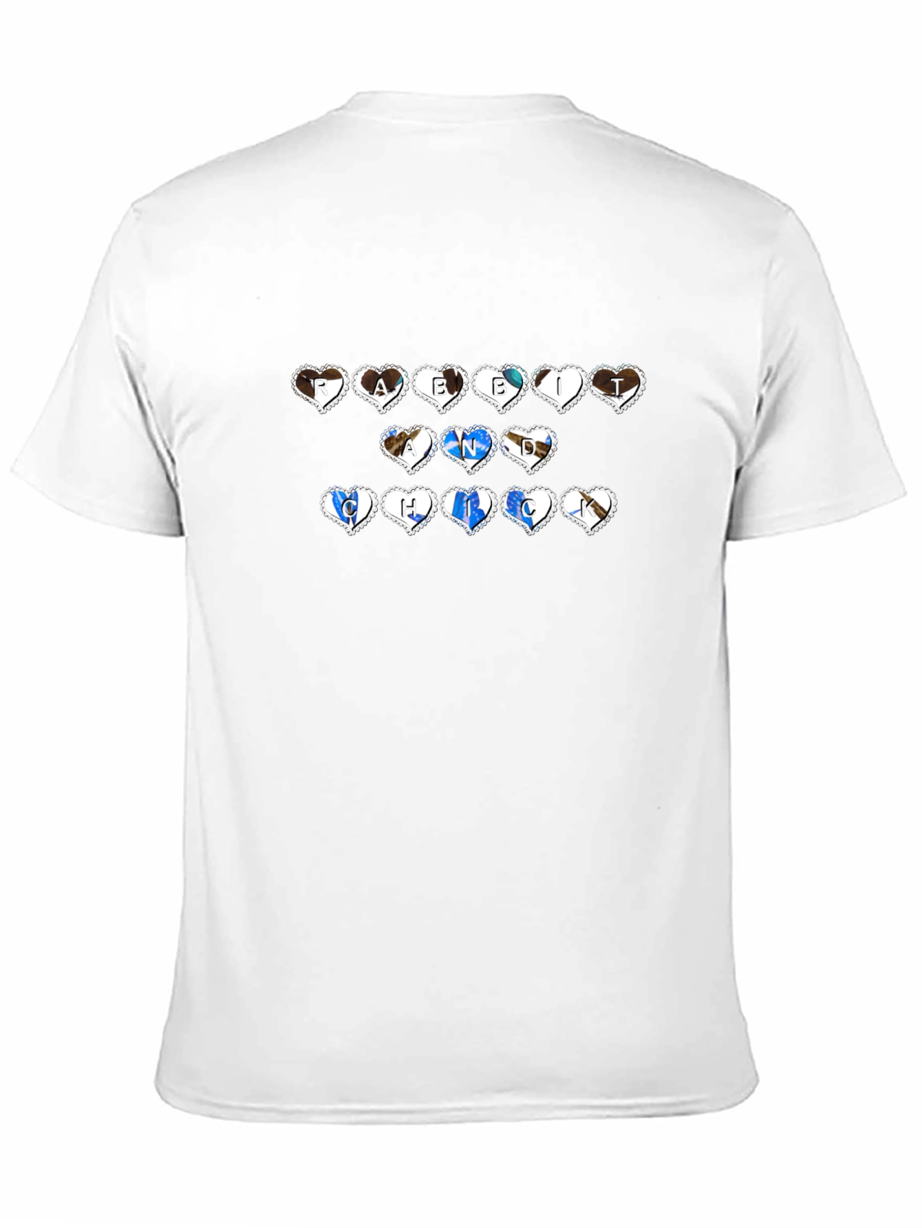 Black Rabbi And Chick Hearts T-Shirt - Novelty Humor Tee view 11