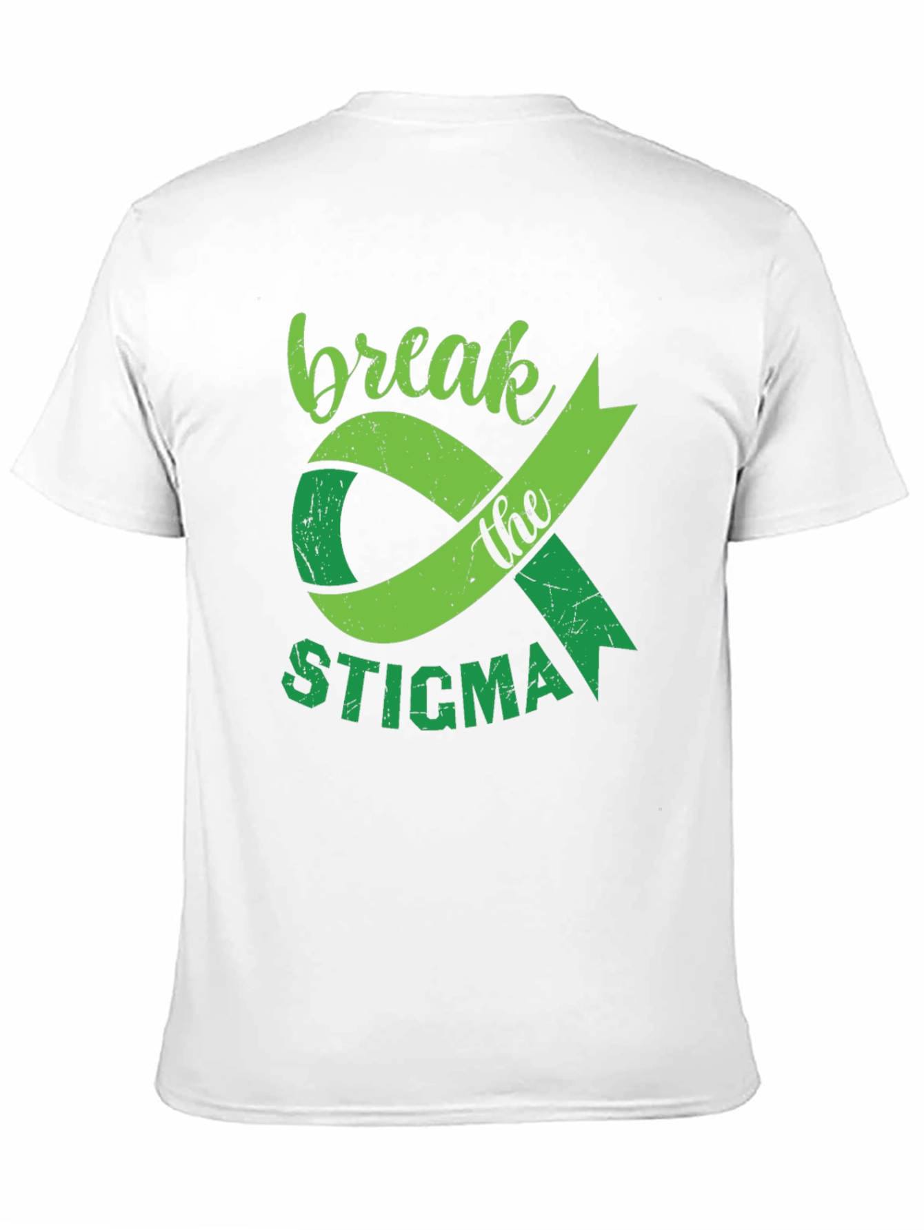 Black Break the Stigma T-Shirt Mental Health Awareness view 11