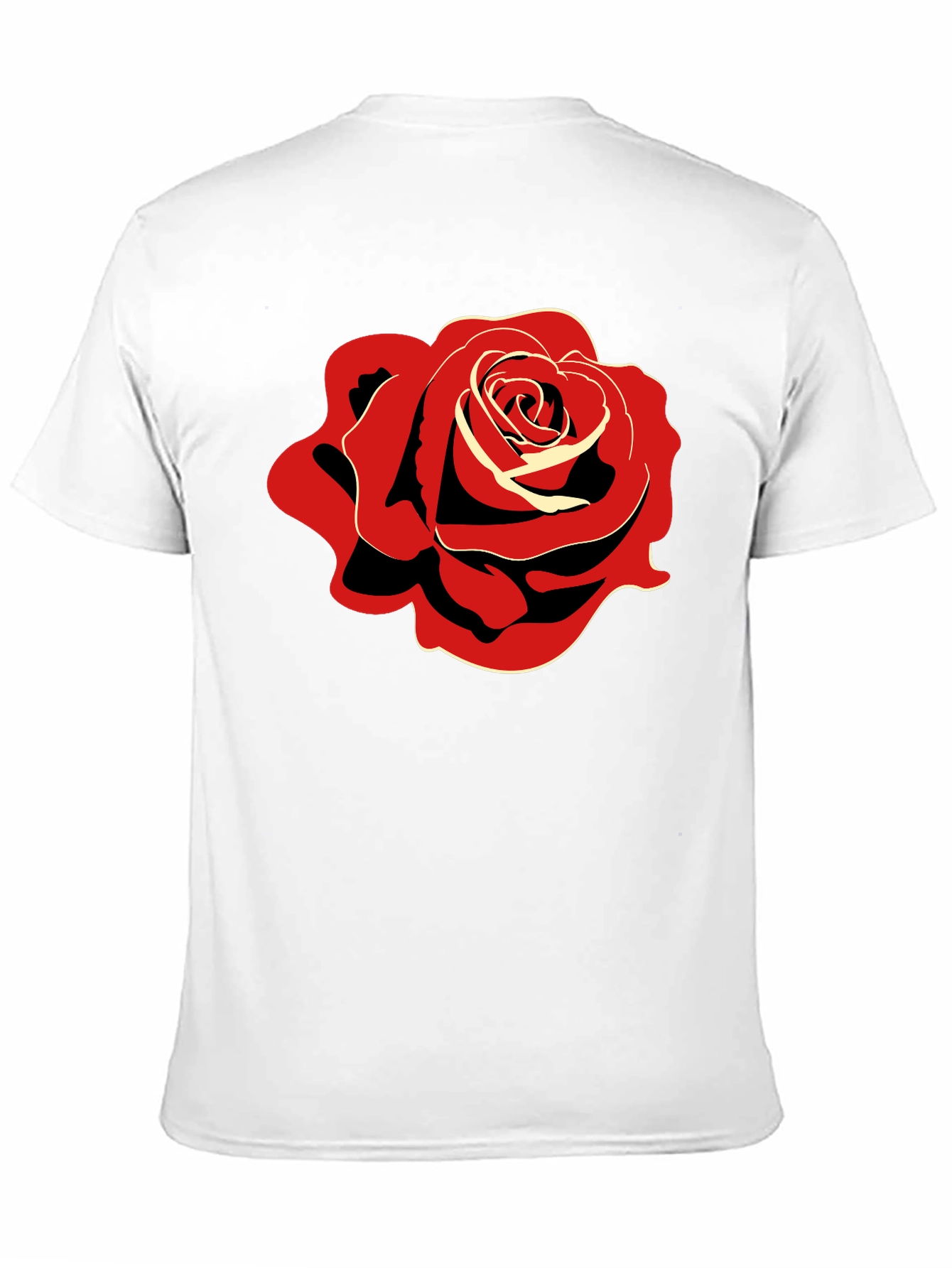 Black Bold Rose Graphic Black T-Shirt view 11